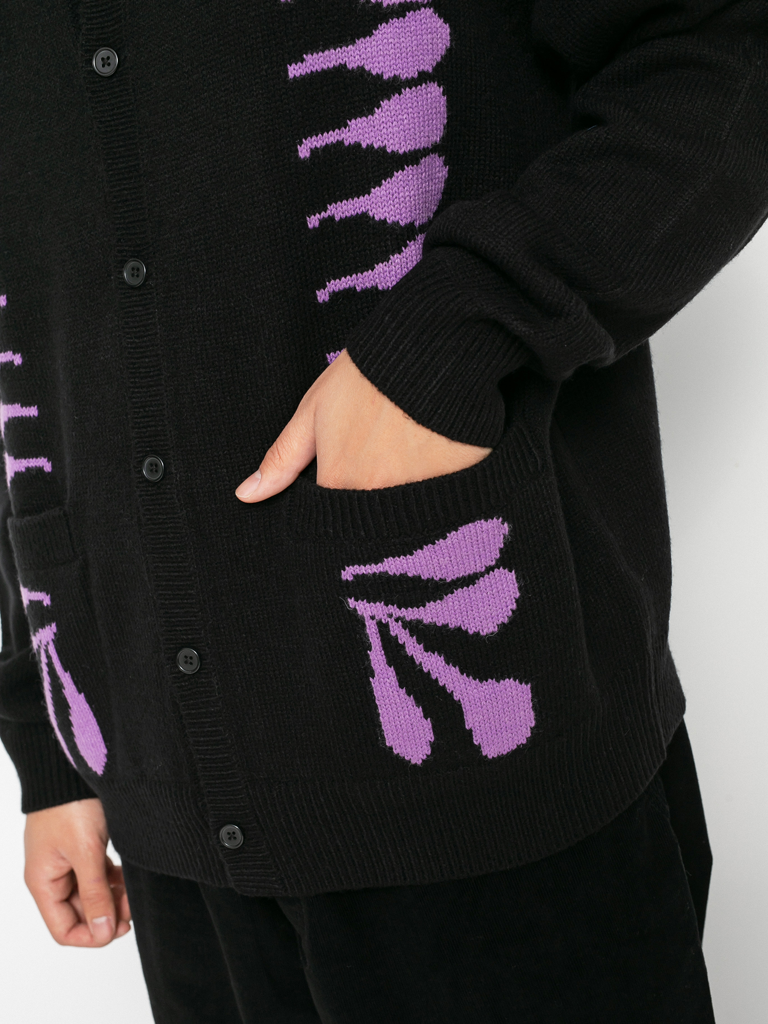 Sweter OBEY Souvenirs Cardigan (black multi)