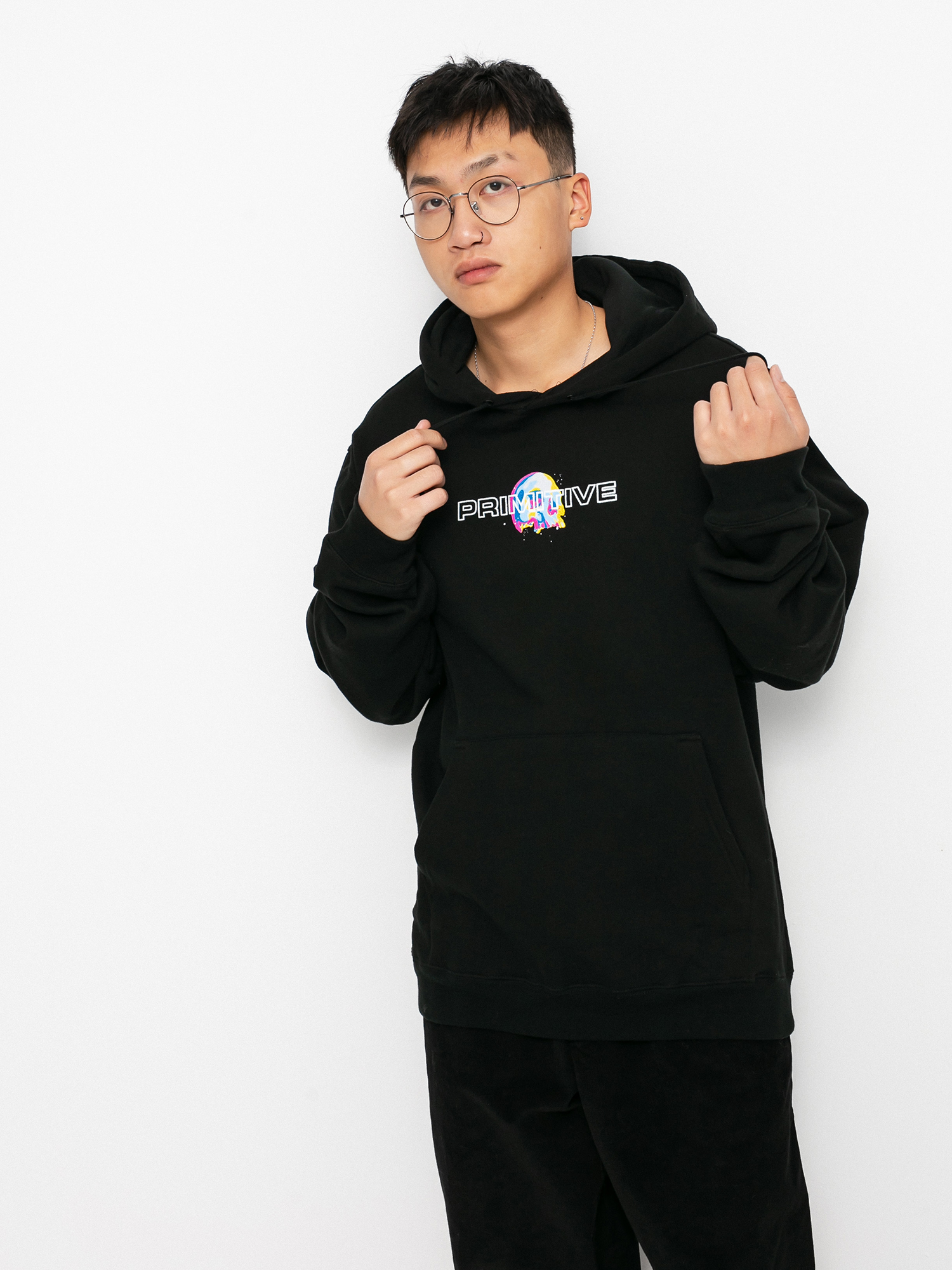 Bluza z kapturem Primitive High Low HD (black)