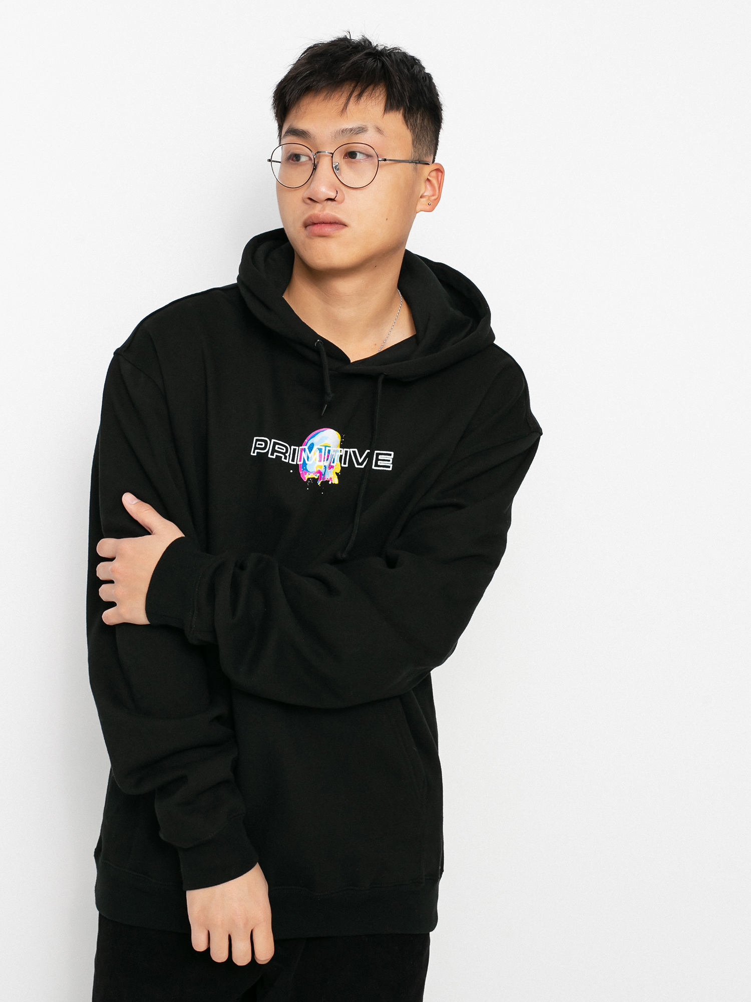 Bluza z kapturem Primitive High Low HD (black)