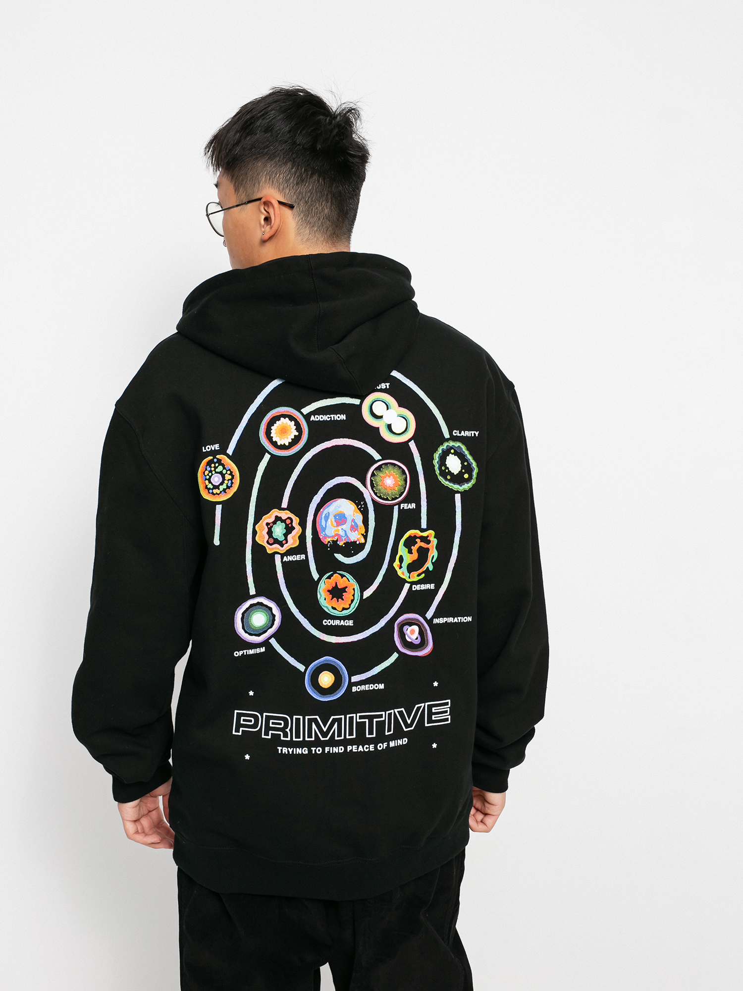 Bluza z kapturem Primitive High Low HD (black)
