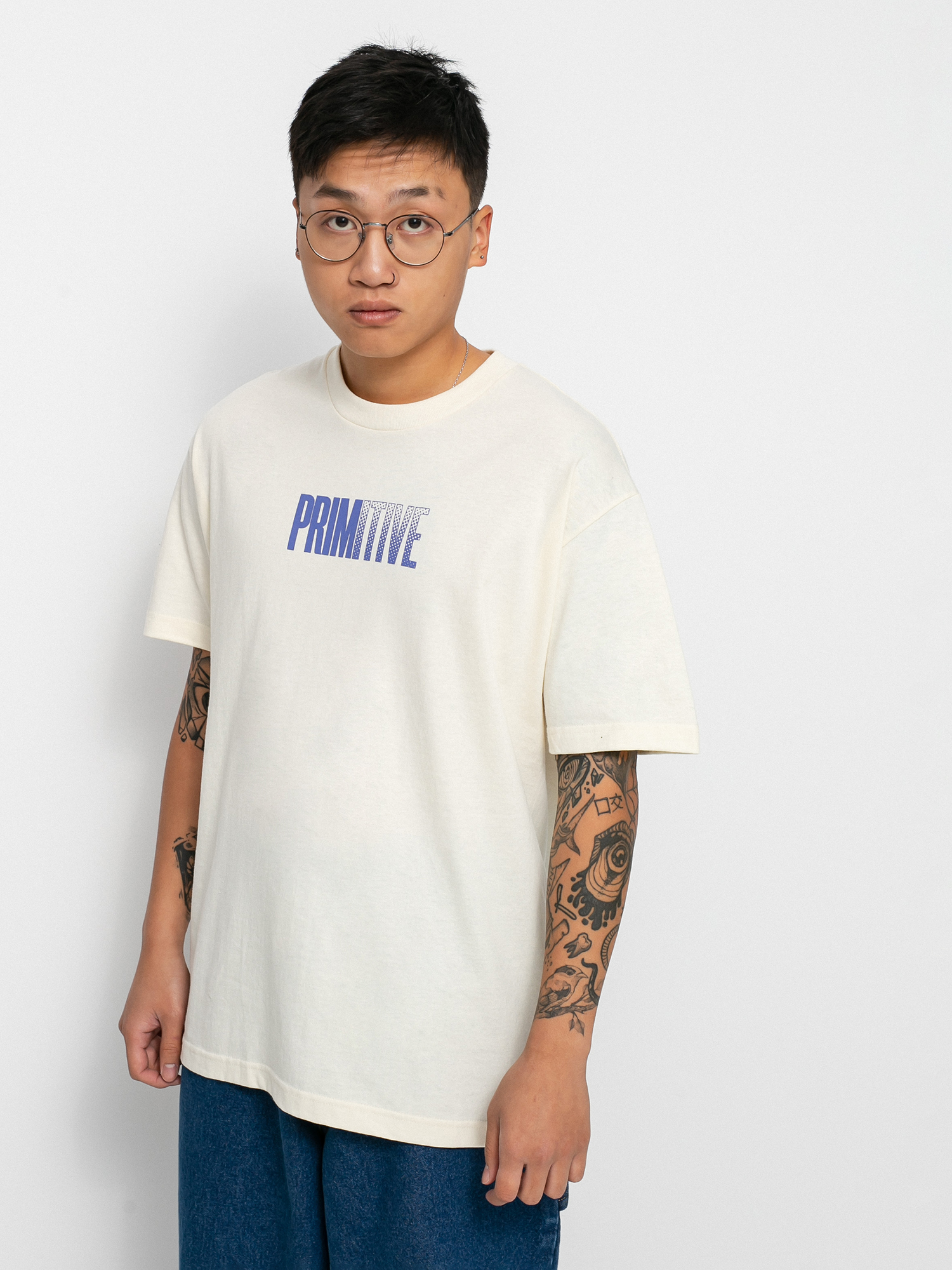 T-shirt Primitive Worldwide Vision (cream)