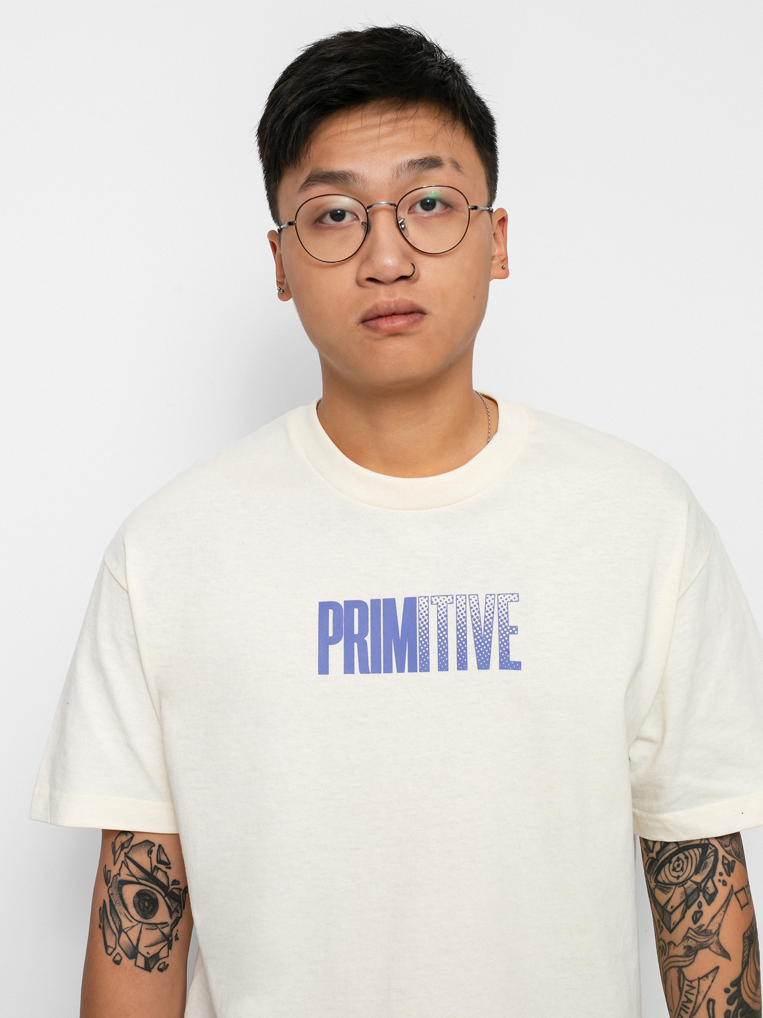 T-shirt Primitive Worldwide Vision (cream)