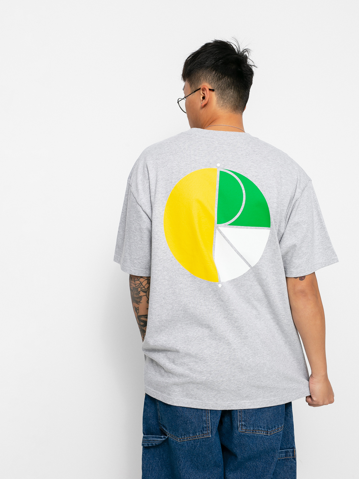 T-shirt Polar Skate 3 Tone Fill Logo (sport grey)