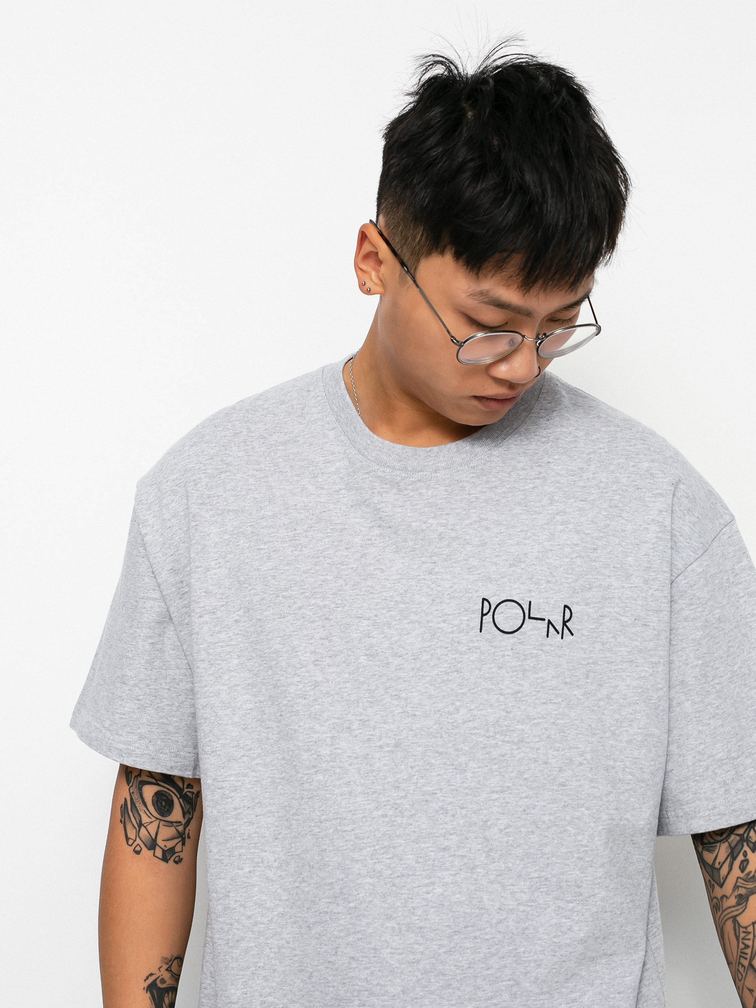 T-shirt Polar Skate 3 Tone Fill Logo (sport grey)