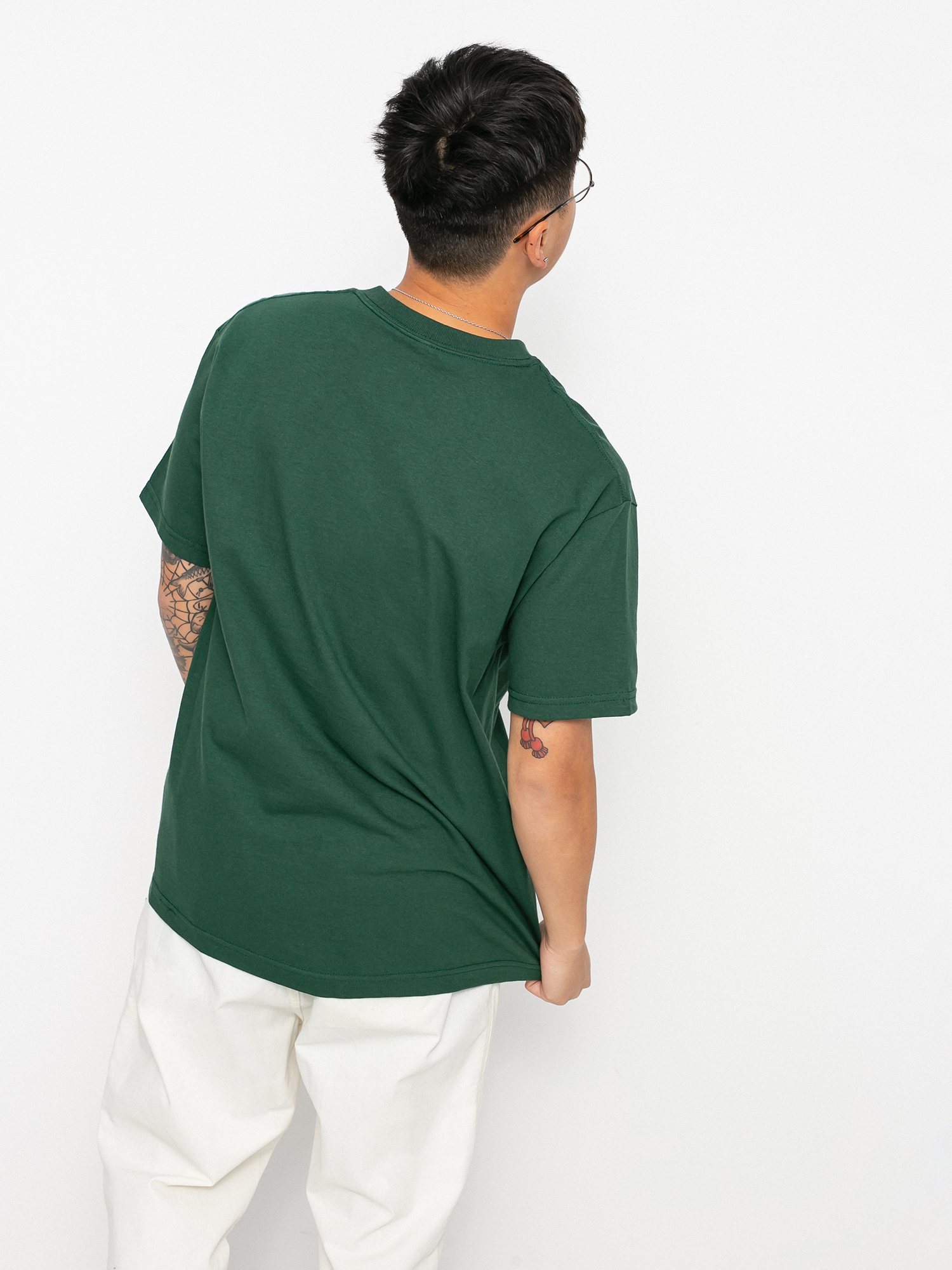 T-shirt Antihero Lil Black Hero Outline (forrest green w/yellow print)