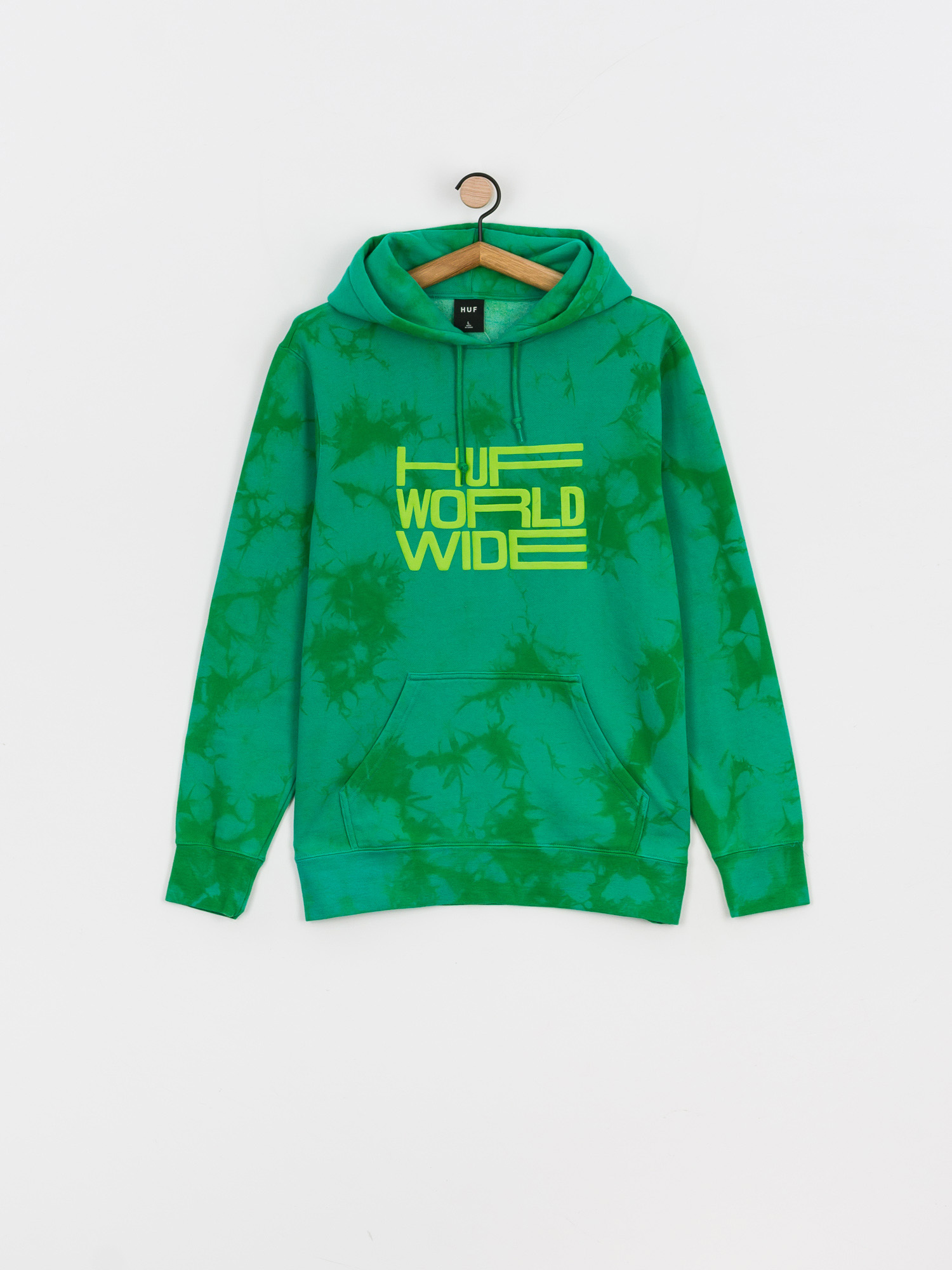 Bluza z kapturem HUF Broadcast Tiedye HD (blue)