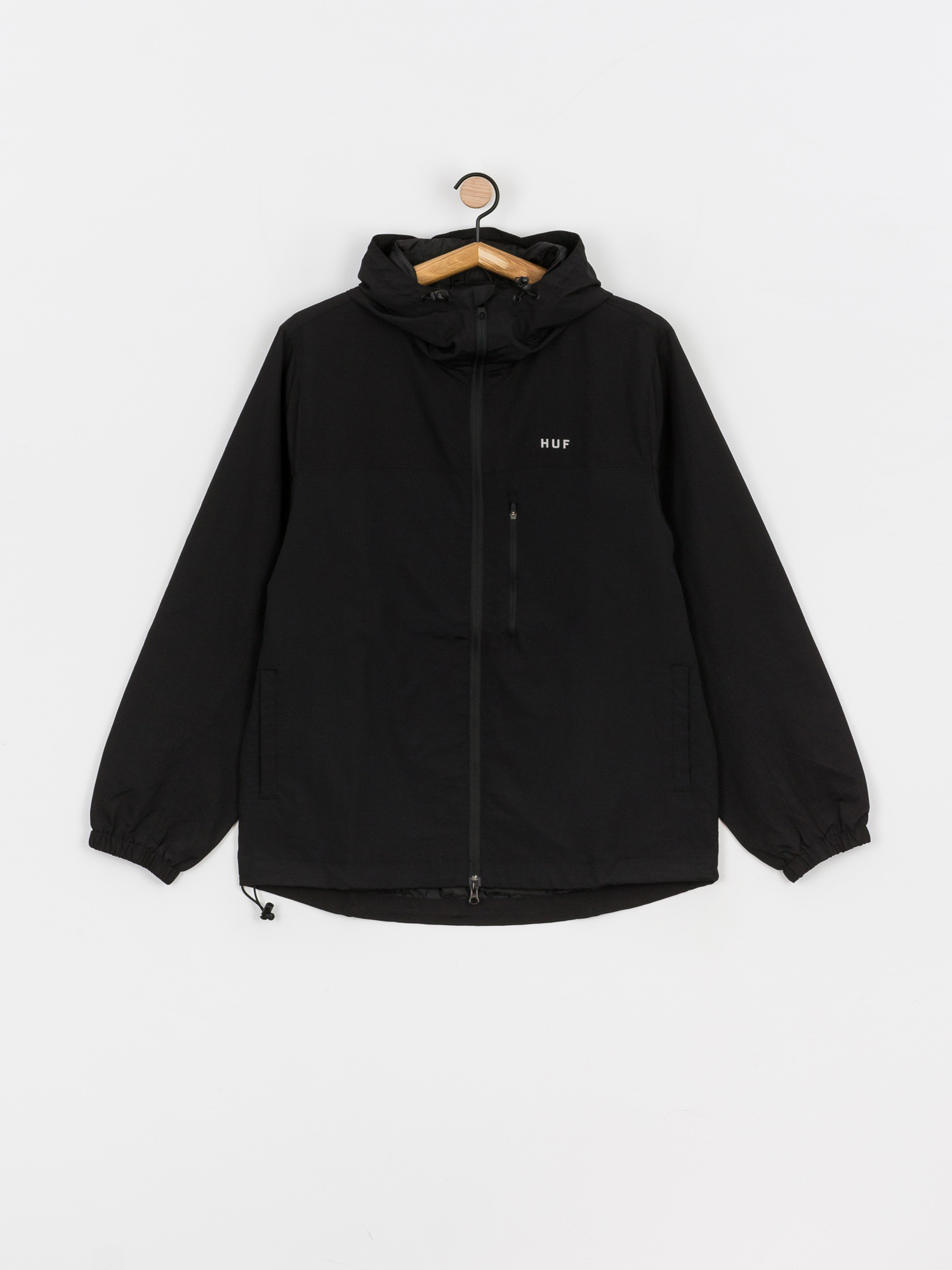 Kurtka HUF Essentials Zip Standard Shell (black)