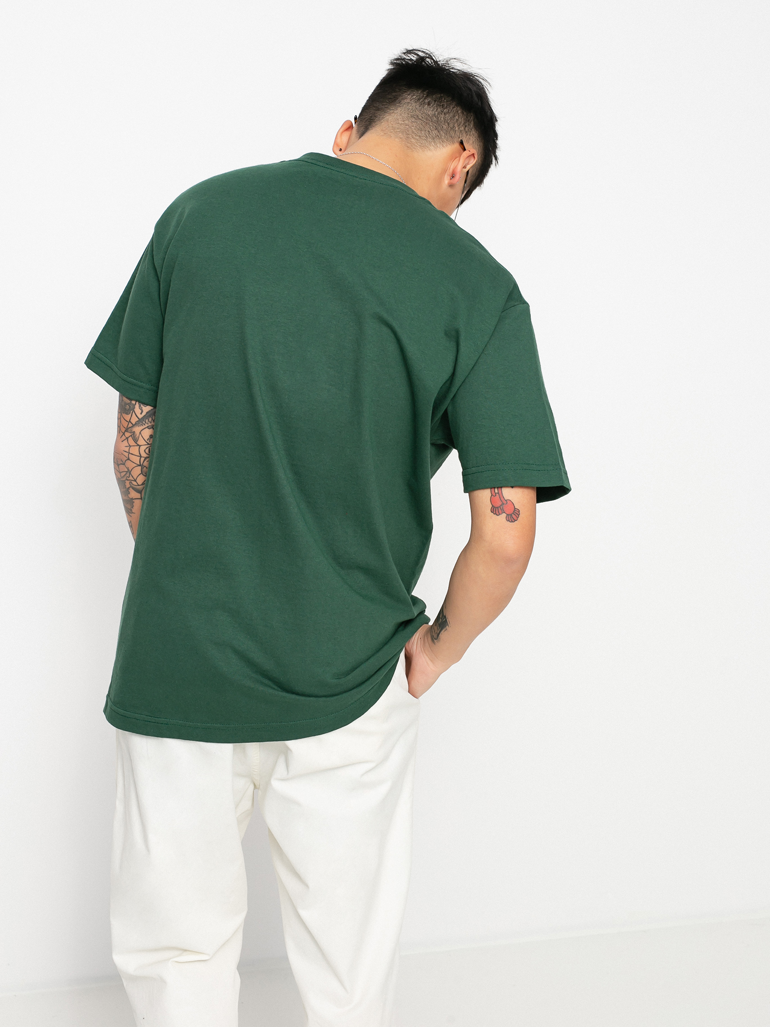 T-shirt Spitfire Bighead Fade Fill (forrest green w/red to gold fade print)