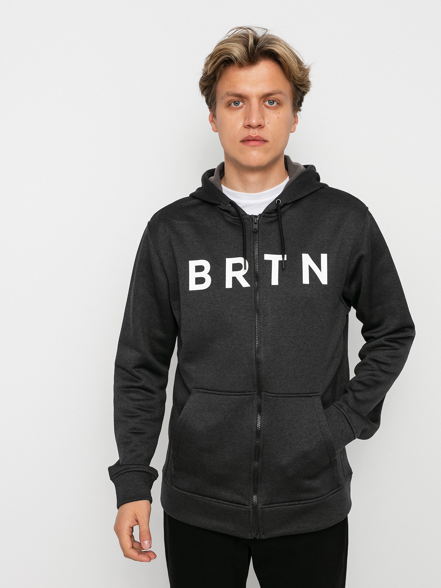 Bluza z kapturem Burton Oak Seasonal ZHD (true black heather)