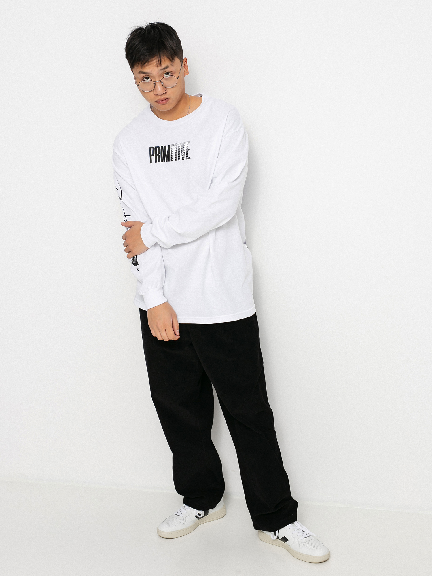 Longsleeve Primitive Worldwide Vision (white)
