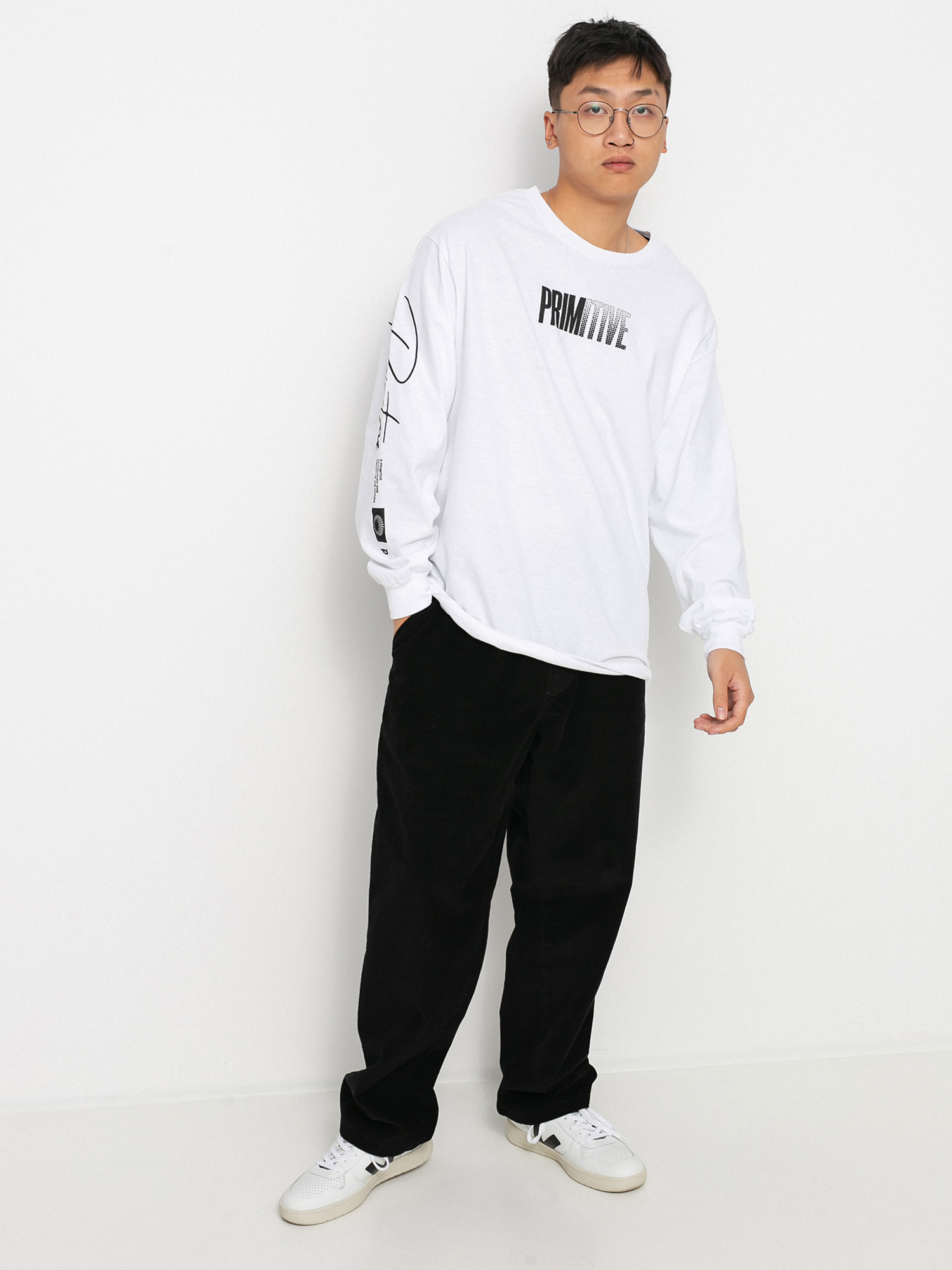 Longsleeve Primitive Worldwide Vision (white)