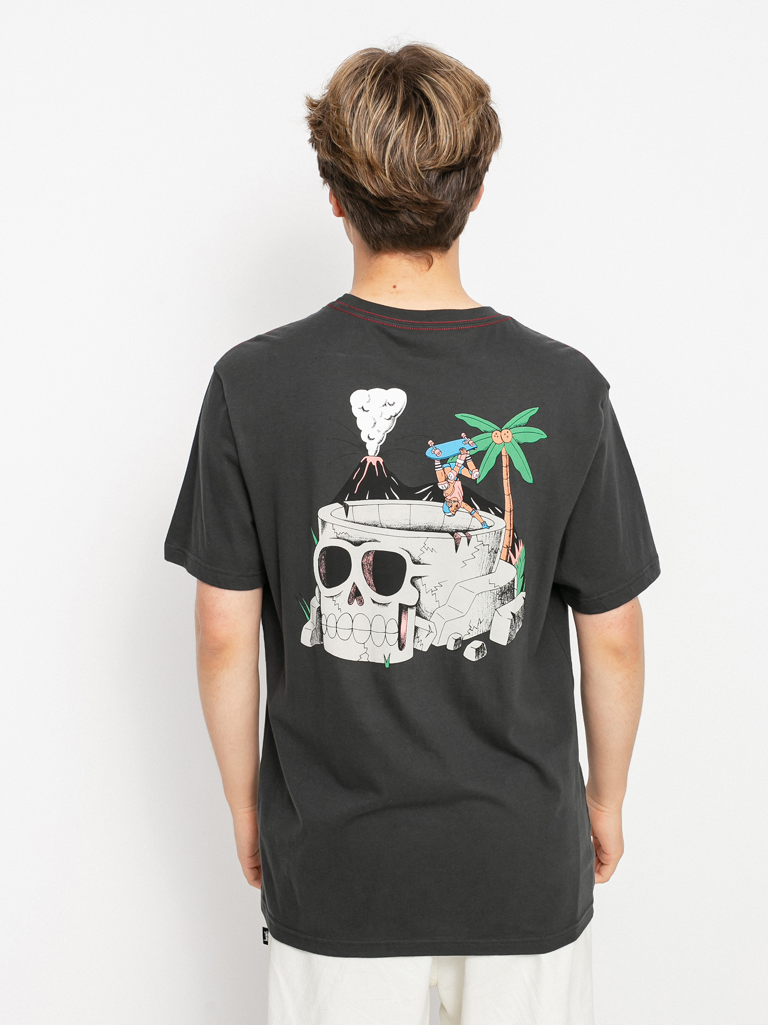 T-shirt RVCA Skull Bowl (pirate black)