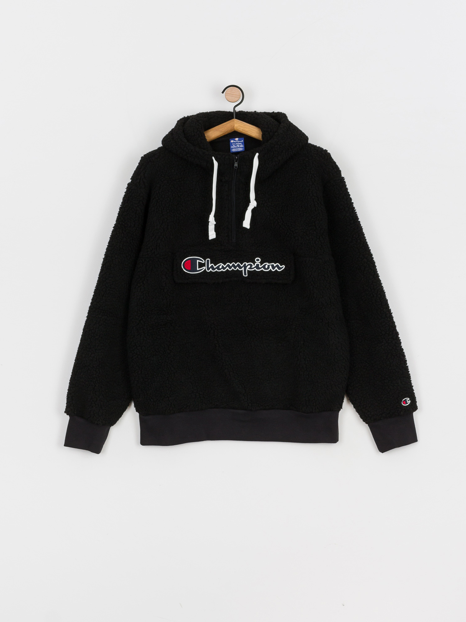 Bluza z kapturem Champion Hooded Half Zip Top 214978 (nbk)