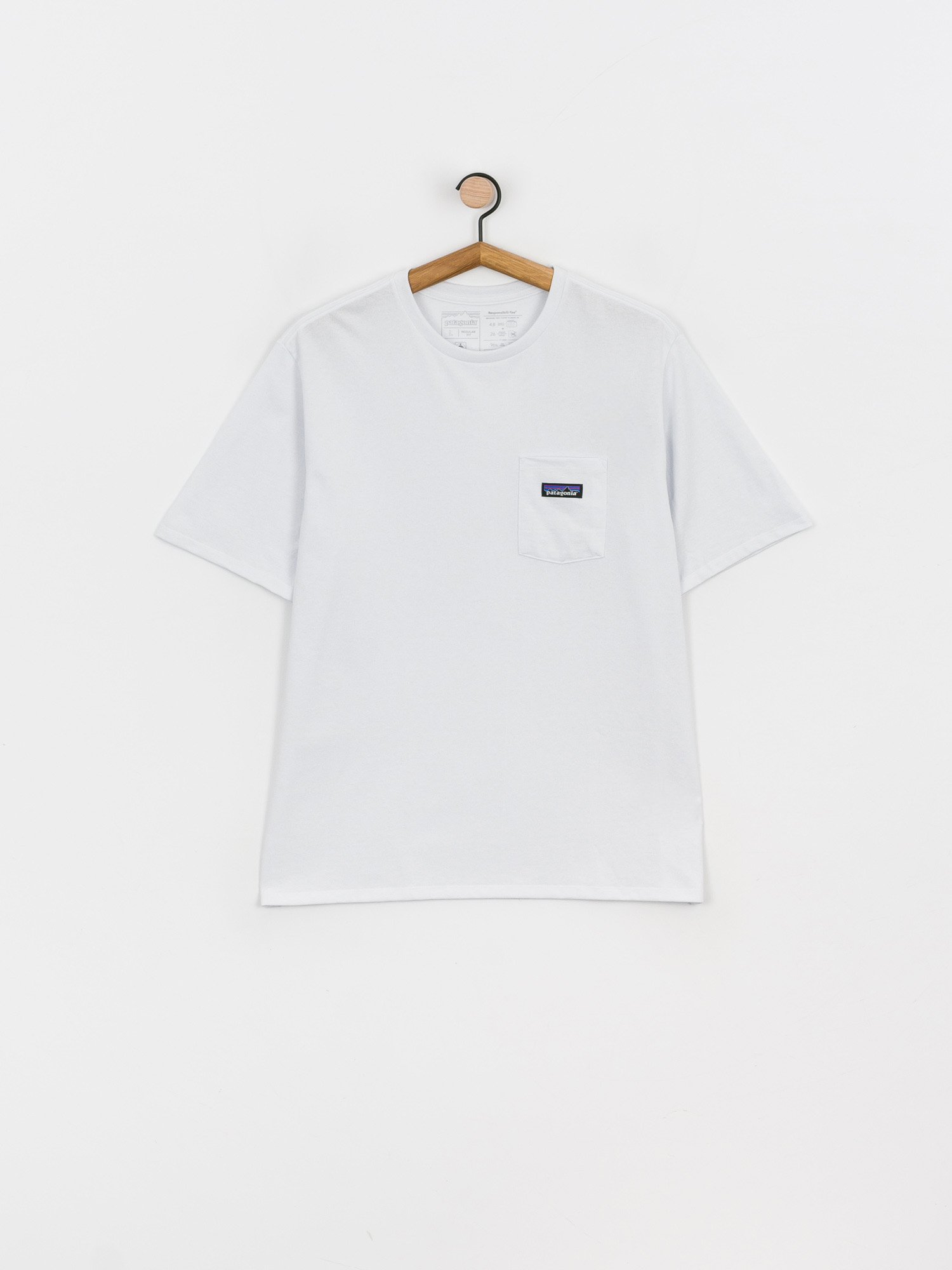 T-shirt Patagonia P 6 Label Pocket Responsibili (white)