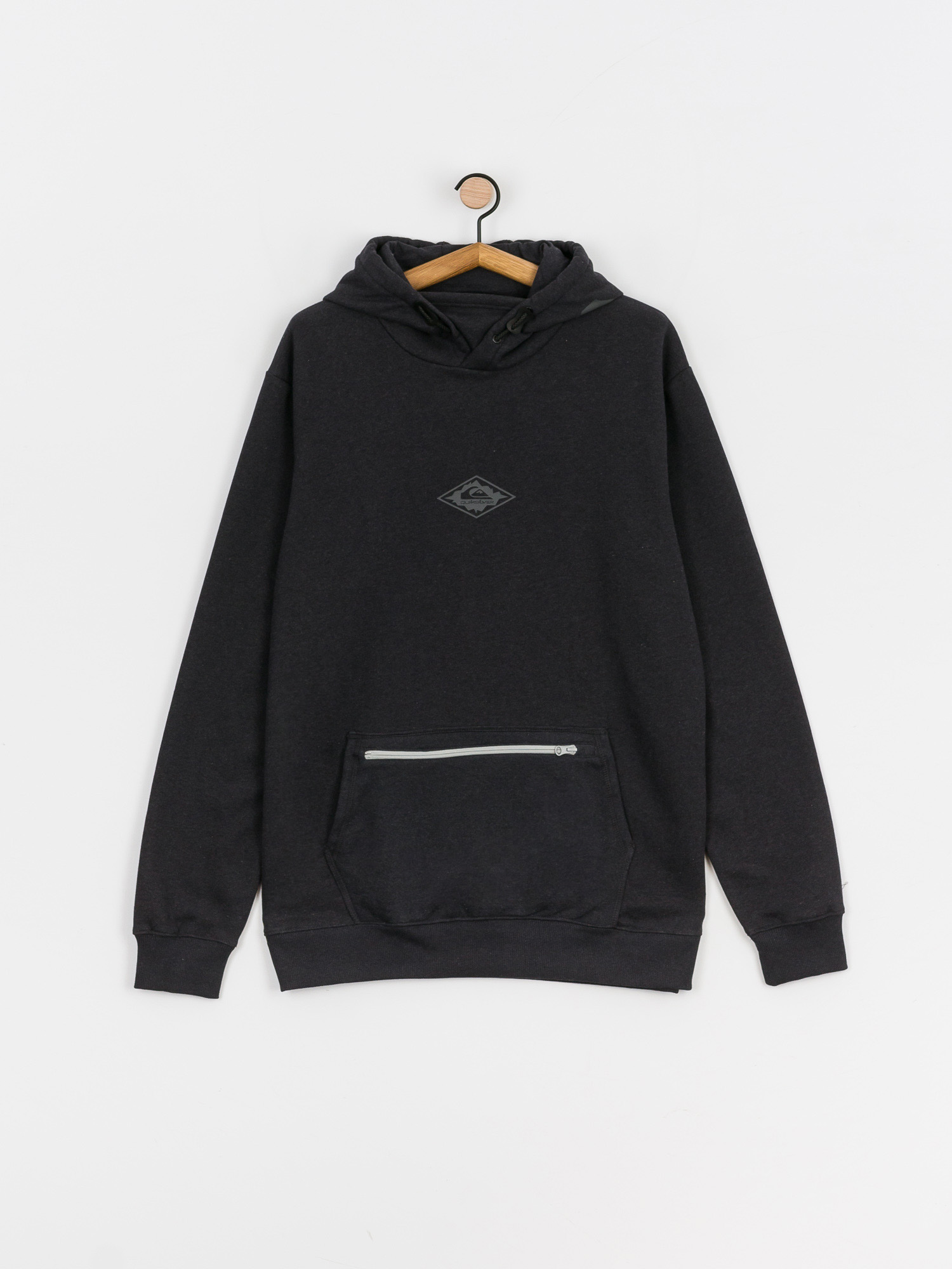 Męska Bluza z kapturem Quiksilver Big Logo Tech HD (black heather)