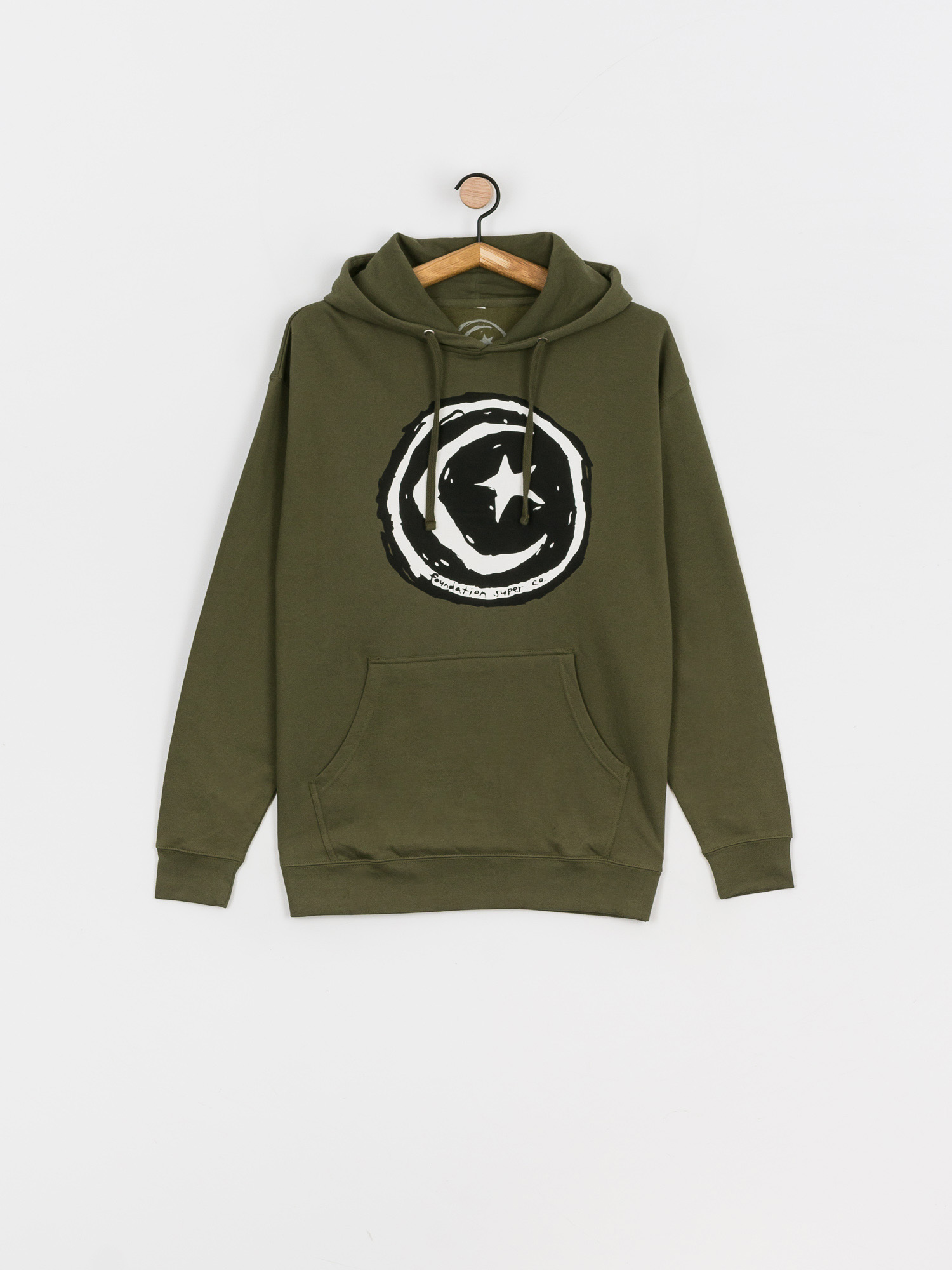 Bluza z kapturem Foundation Star And Moon HD (army)