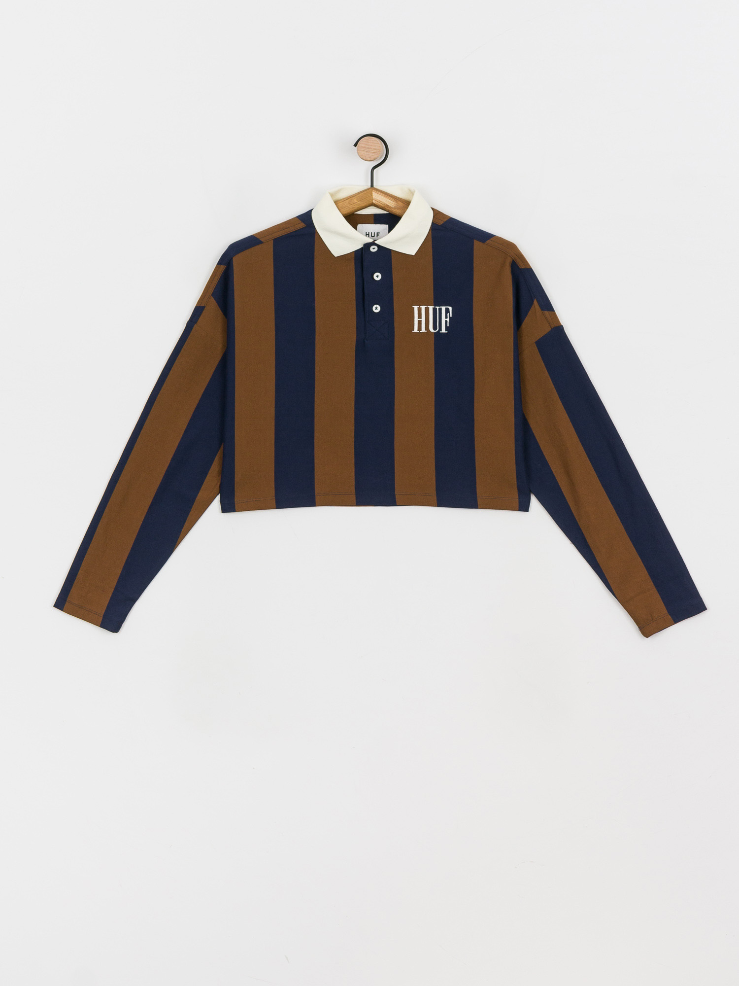 Longsleeve HUF Marka Crop Polo Wmn (toffee)