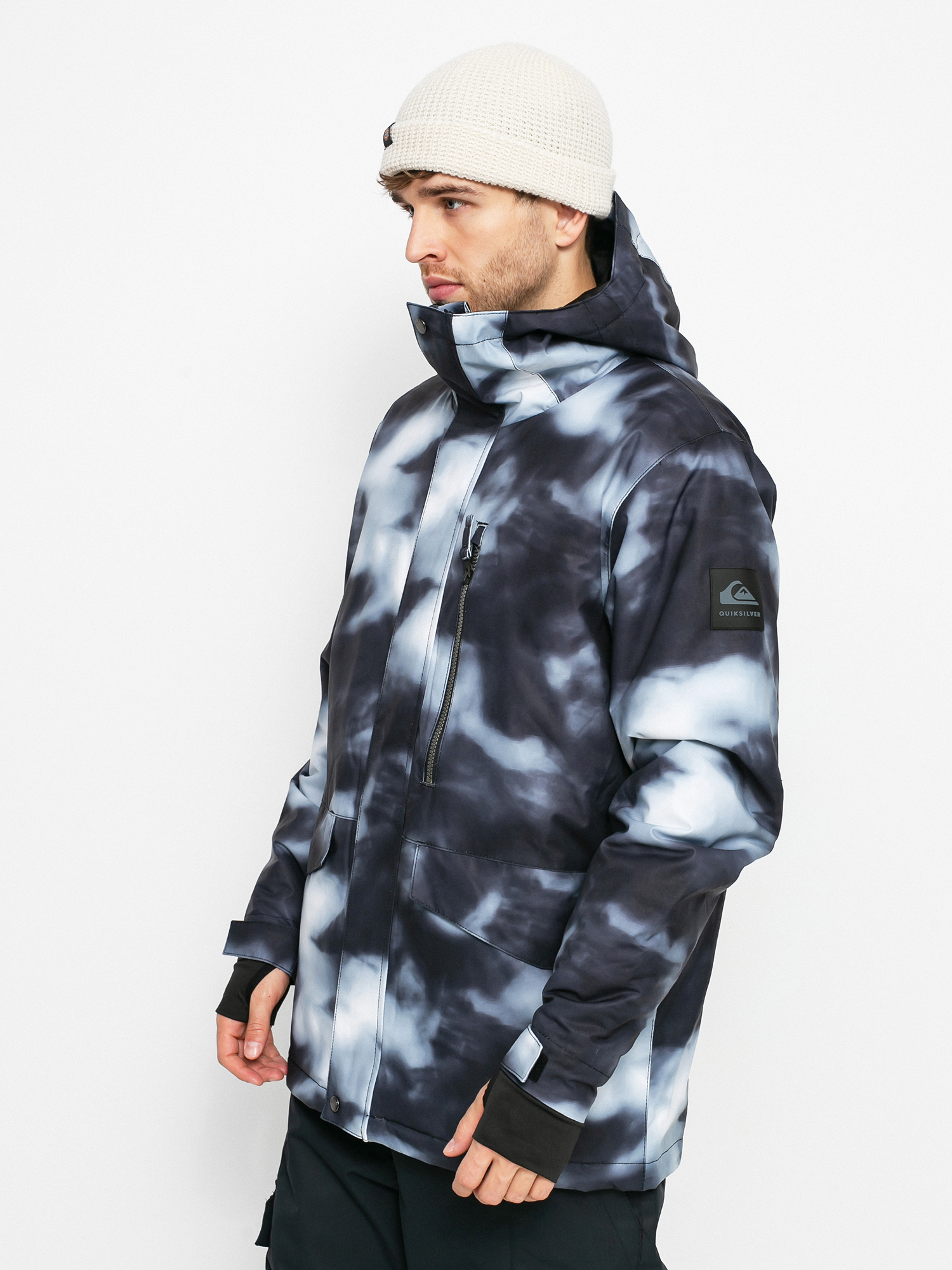 Męska Kurtka snowboardowa Quiksilver Msn Printed (black particul)