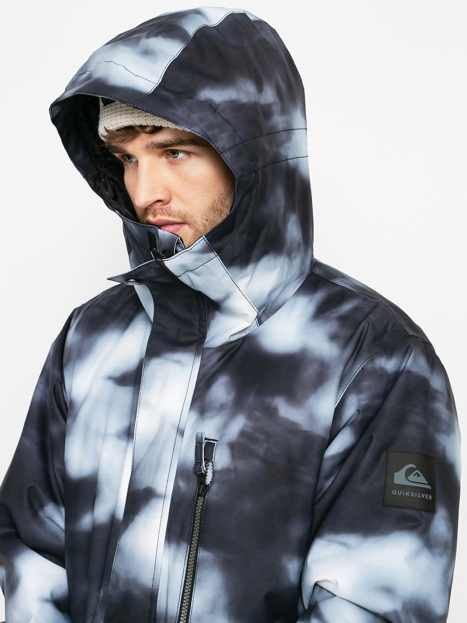 Męska Kurtka snowboardowa Quiksilver Msn Printed (black particul)