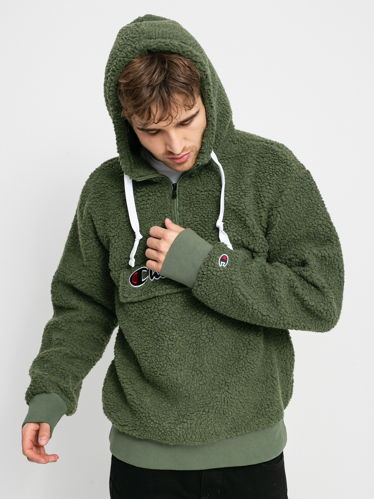 Bluza z kapturem Champion Hooded Half Zip Top 214978 (tym)