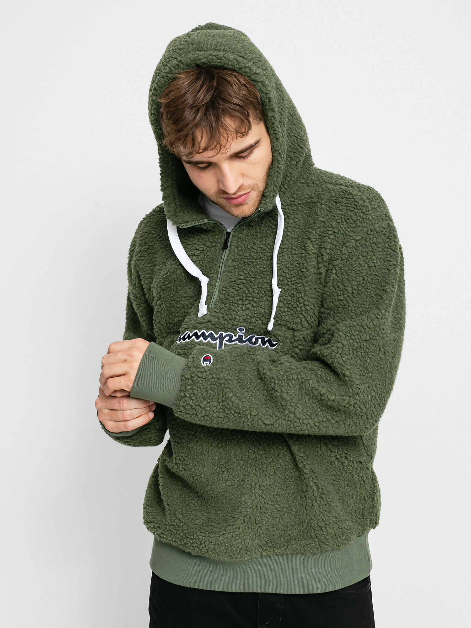 Bluza z kapturem Champion Hooded Half Zip Top 214978 (tym)