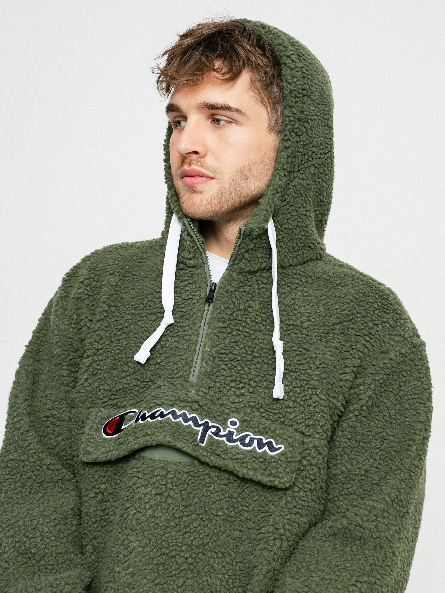 Bluza z kapturem Champion Hooded Half Zip Top 214978 (tym)