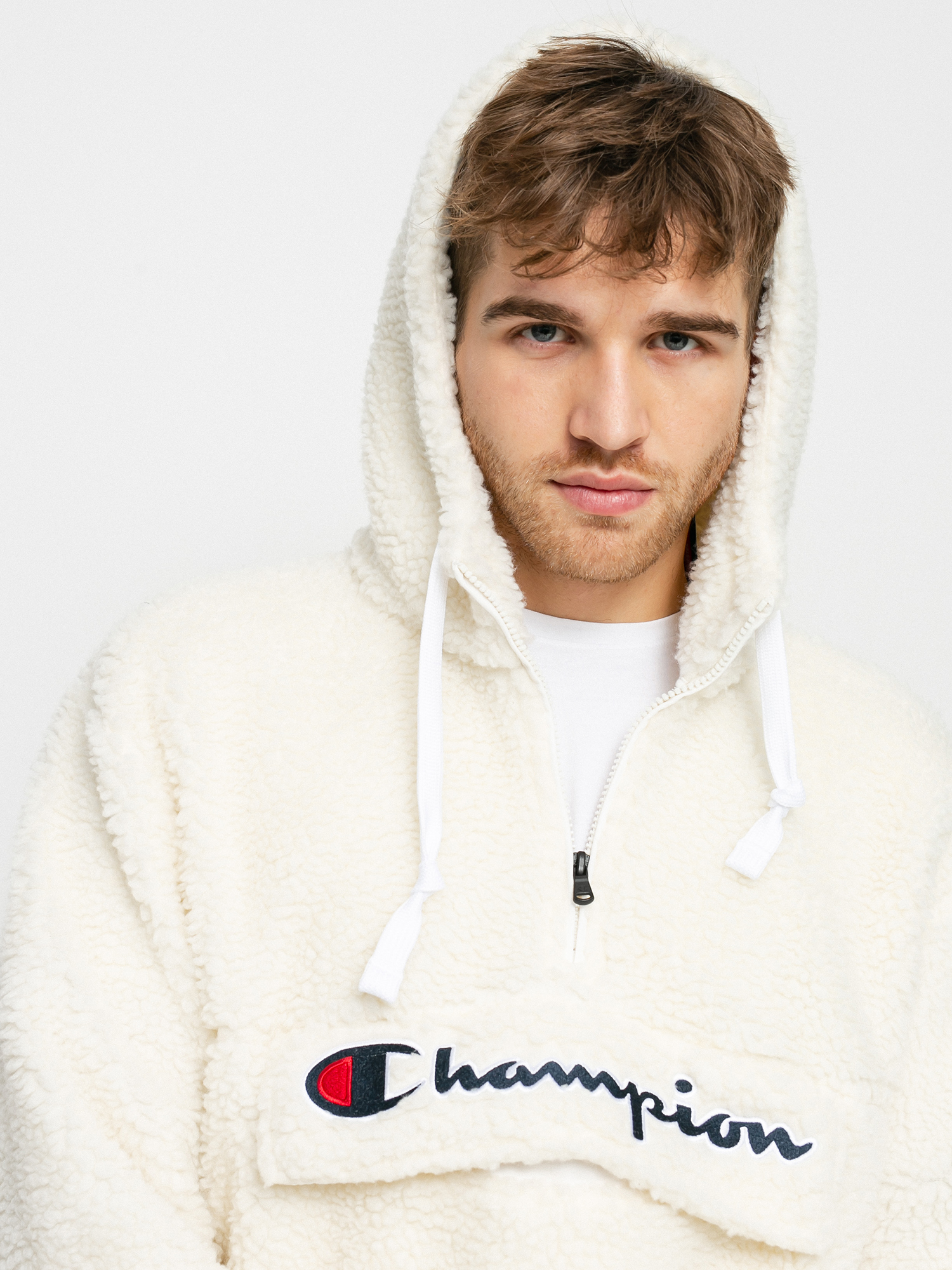 Bluza z kapturem Champion Hooded Half Zip Top 214978 (wsw)