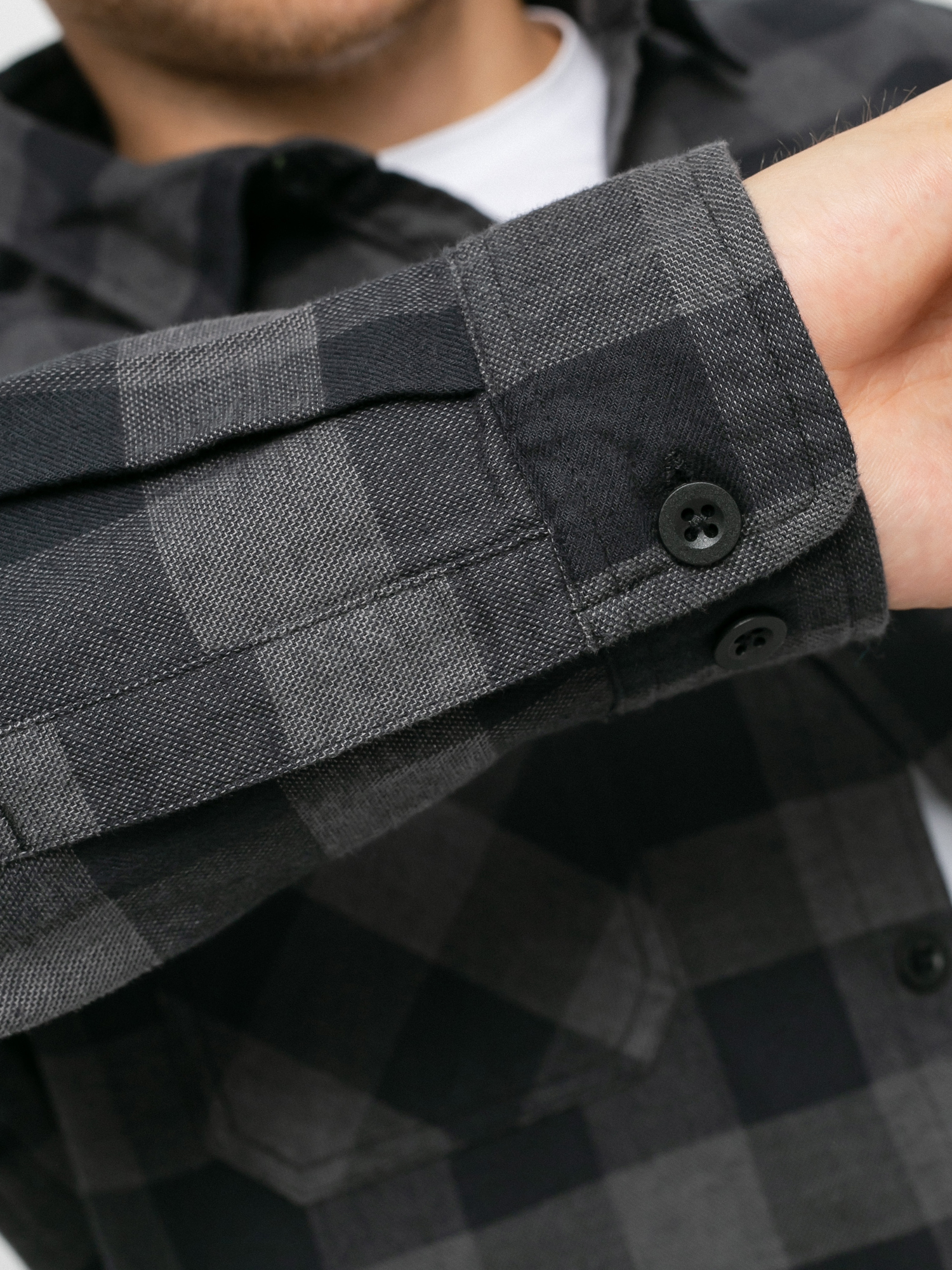 Koszula Burton Brighton Flannel (true black heather buffalo plaid)