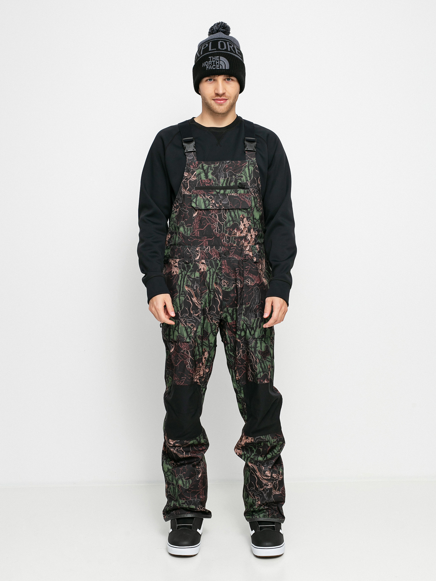 Męskie Spodnie snowboardowe Volcom Roan Bib Overall (woodland camo)