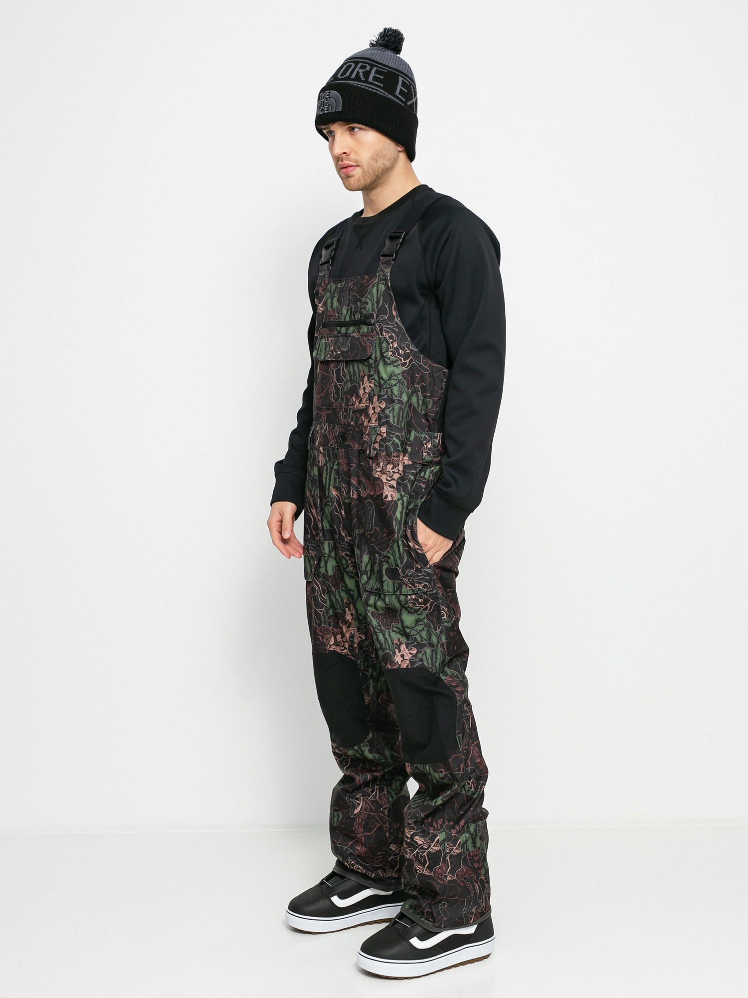 Męskie Spodnie snowboardowe Volcom Roan Bib Overall (woodland camo)