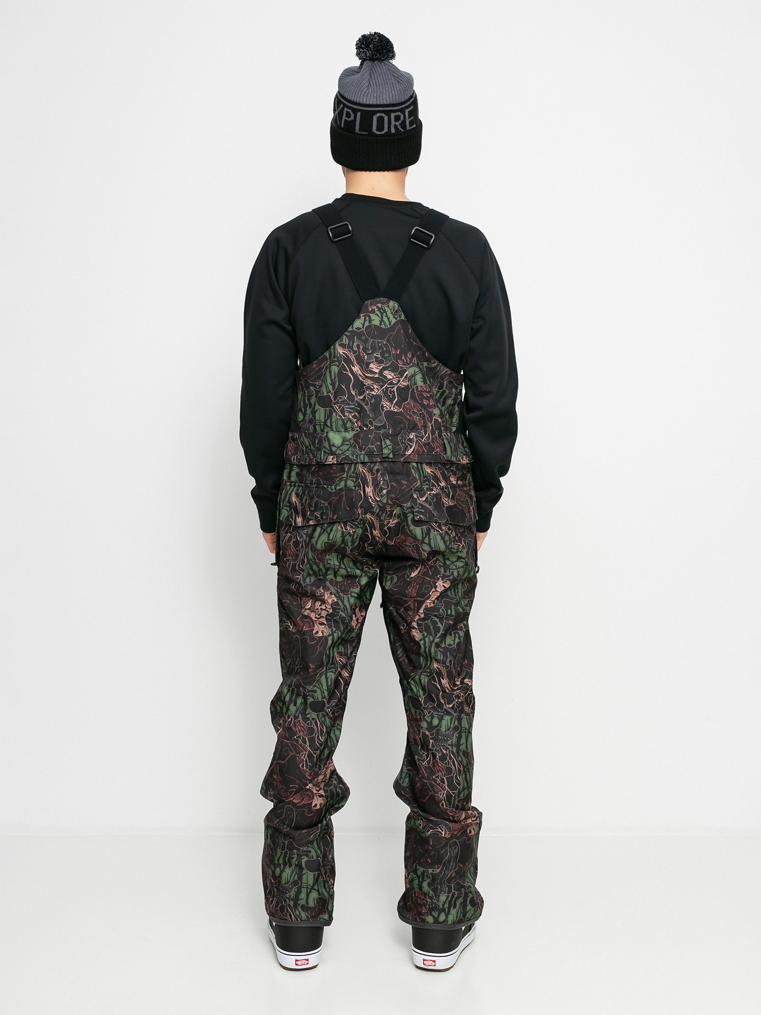 Męskie Spodnie snowboardowe Volcom Roan Bib Overall (woodland camo)