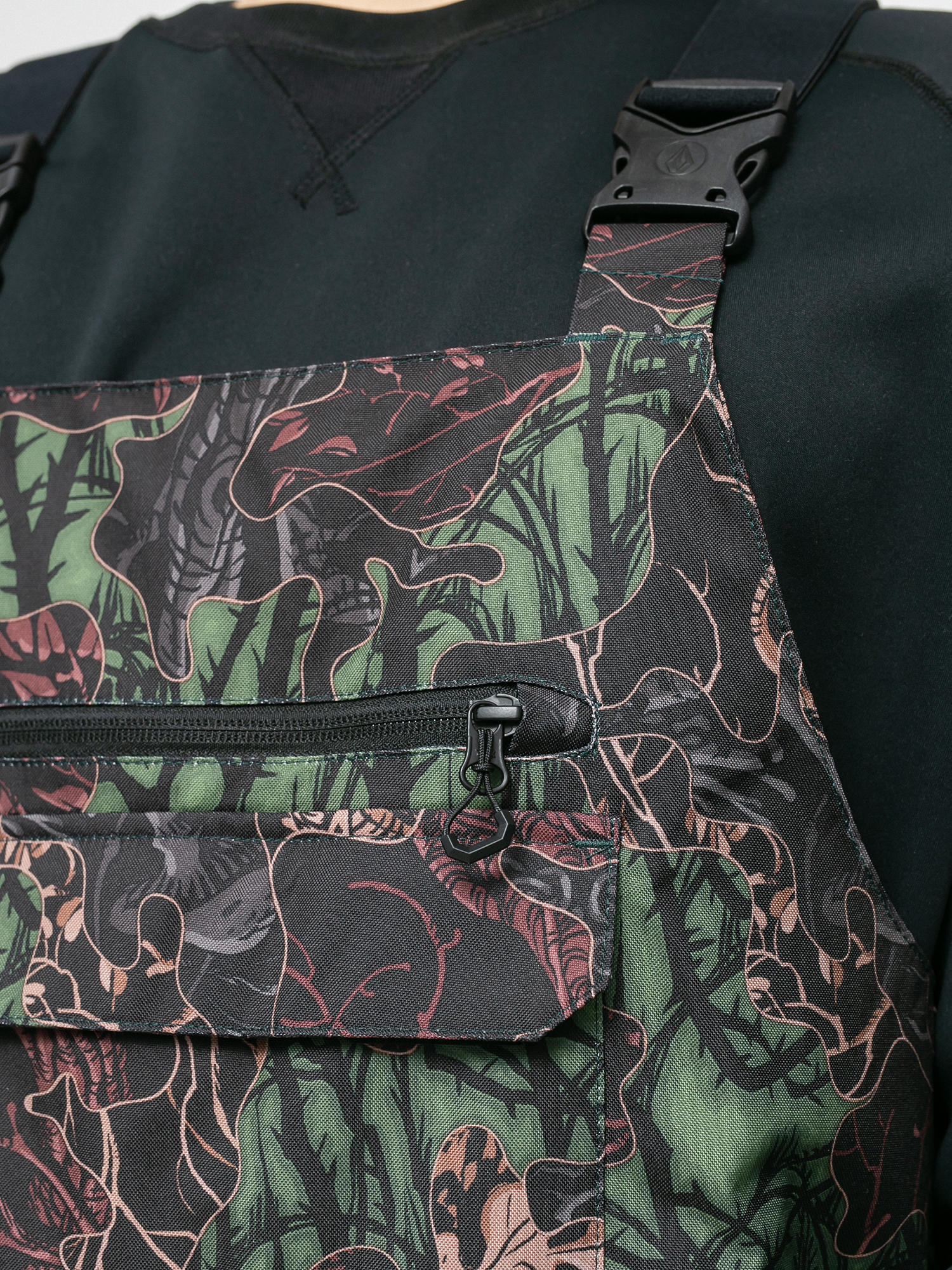Męskie Spodnie snowboardowe Volcom Roan Bib Overall (woodland camo)