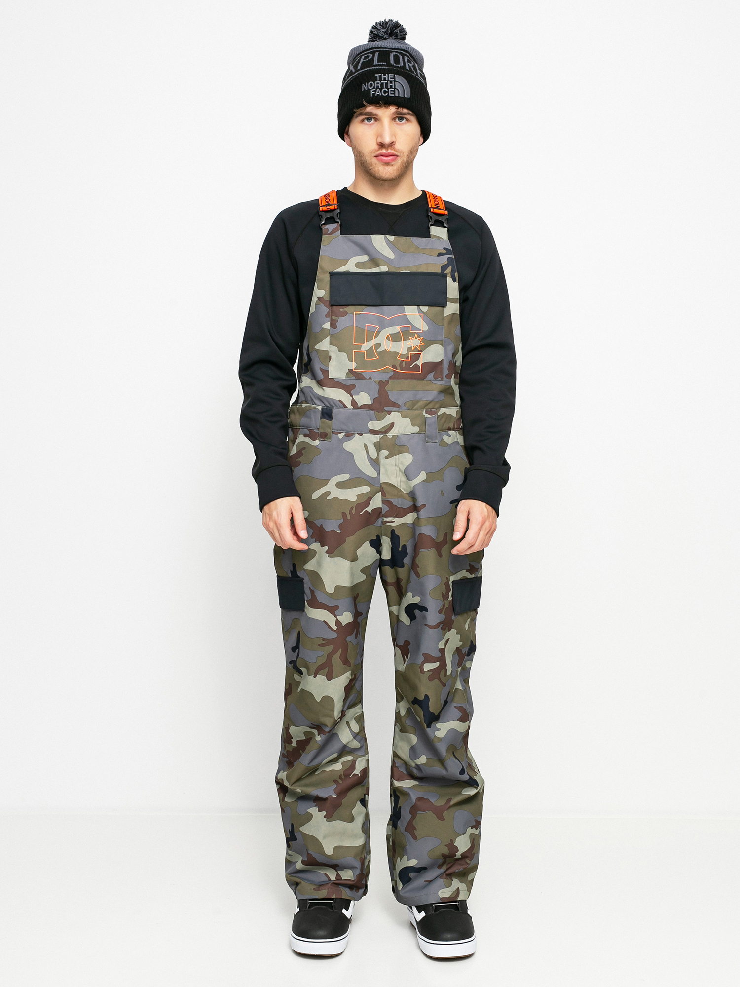 Męskie Spodnie snowboardowe DC Docile Bib (woodland camo castlerock)