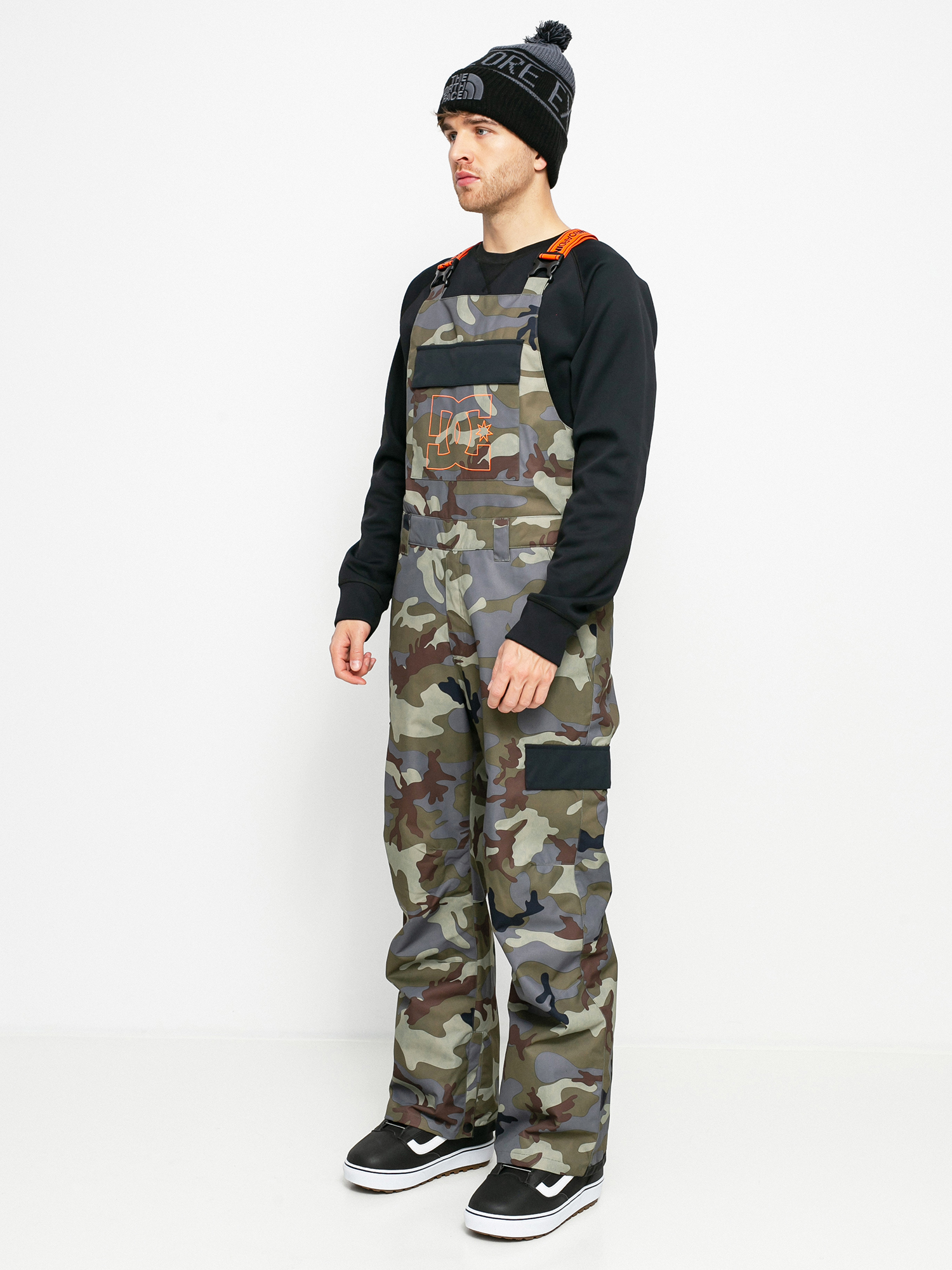 Męskie Spodnie snowboardowe DC Docile Bib (woodland camo castlerock)