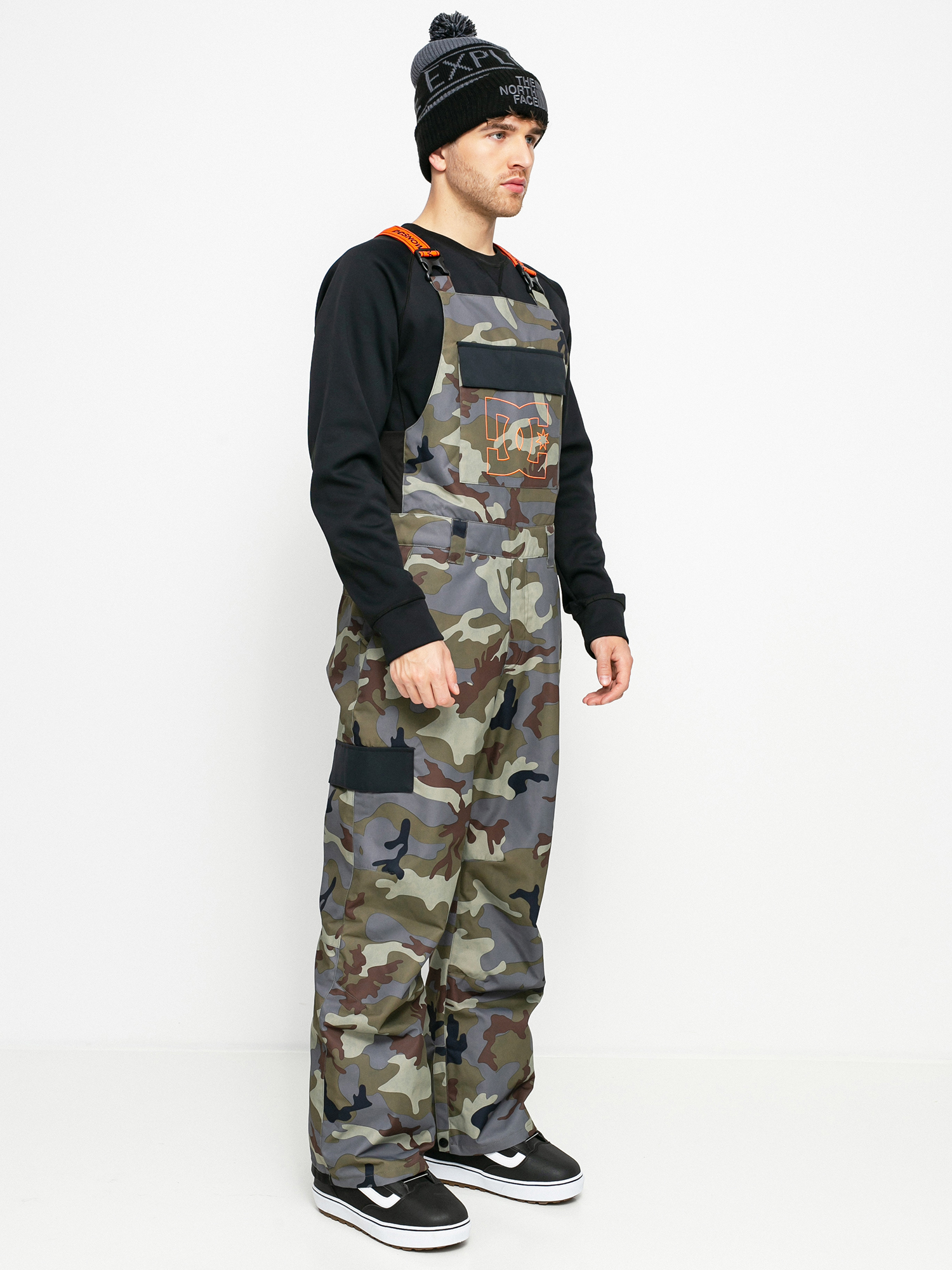 Męskie Spodnie snowboardowe DC Docile Bib (woodland camo castlerock)