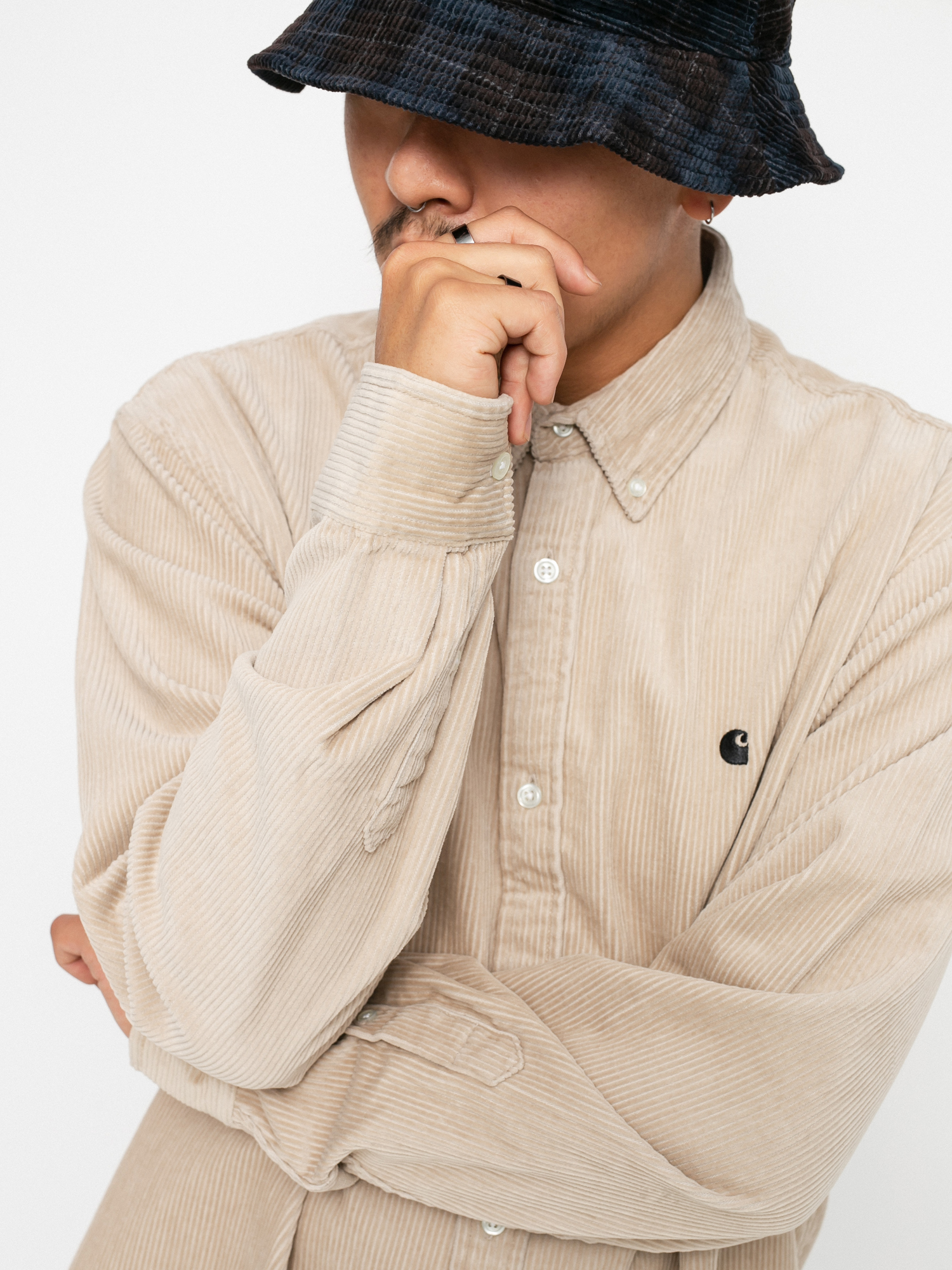 Koszula Carhartt WIP Madison Cord (wall/black)