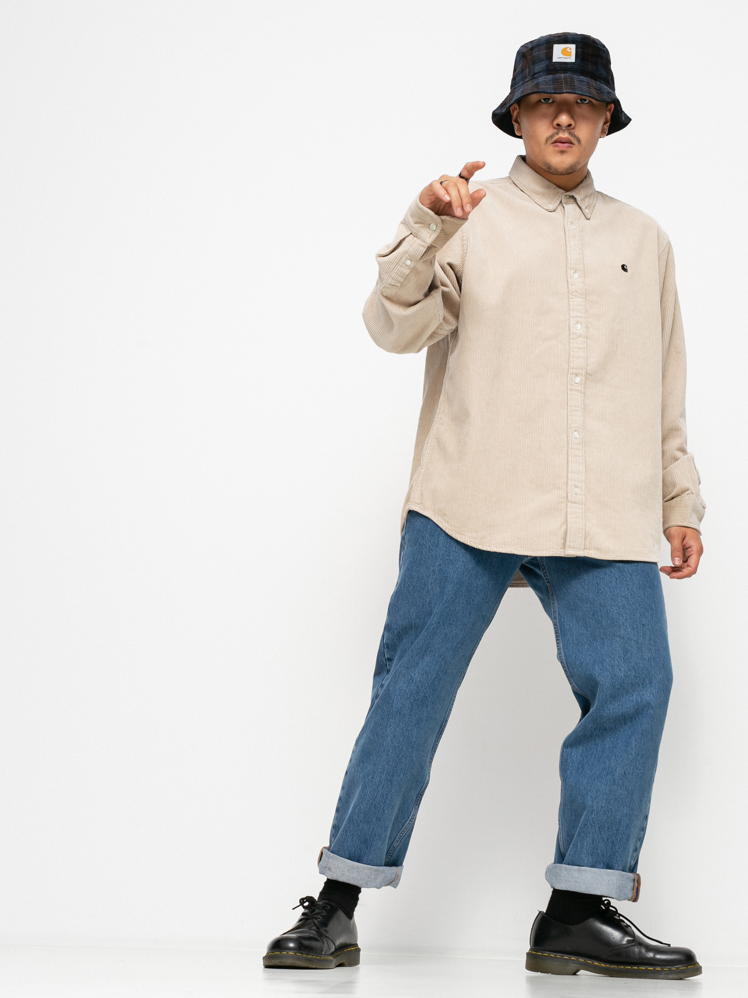 Koszula Carhartt WIP Madison Cord (wall/black)