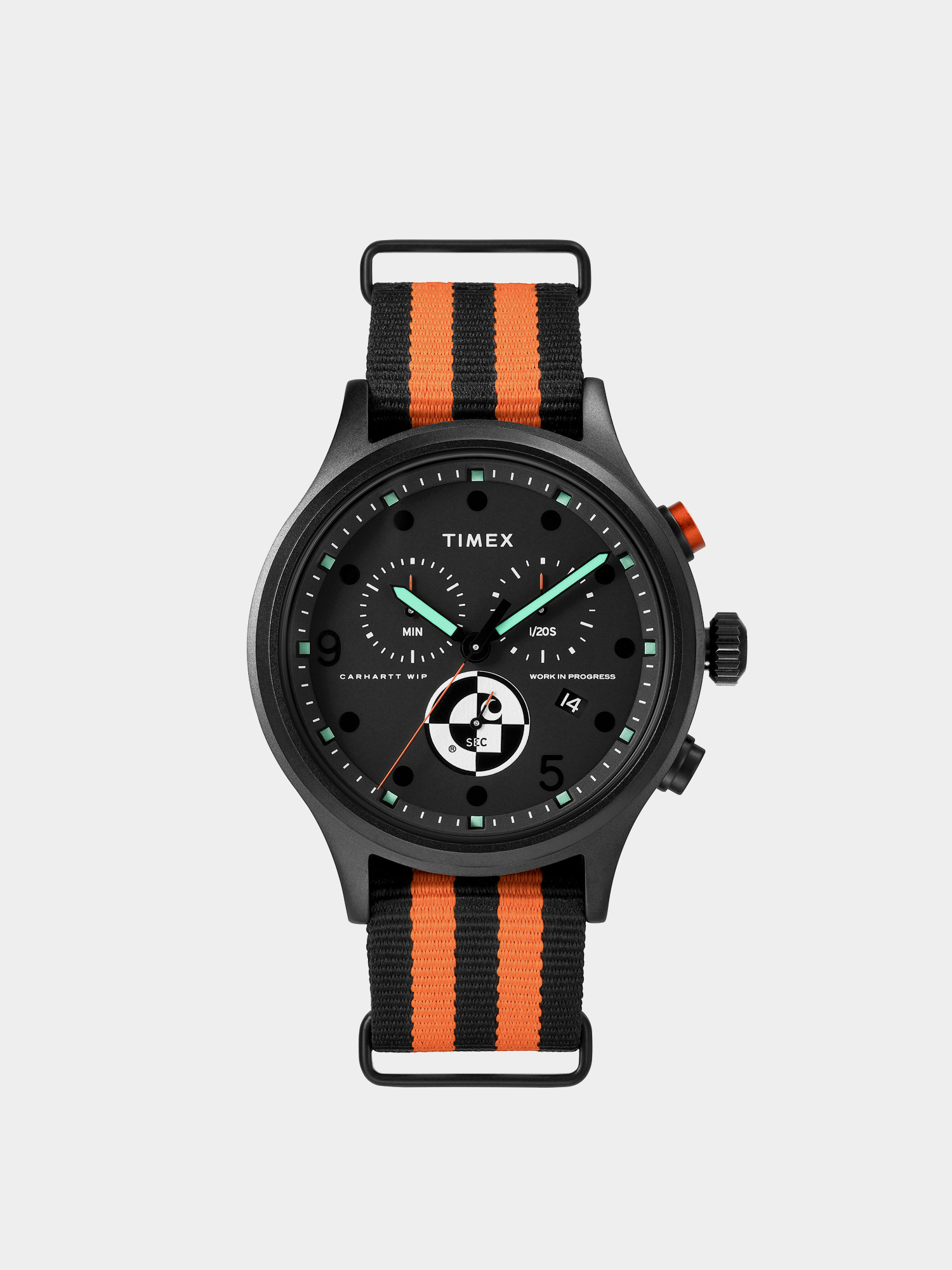 Zegarek Carhartt WIP X Timex Range C Allied Chronograph (black/carhartt orange glow in the dark)