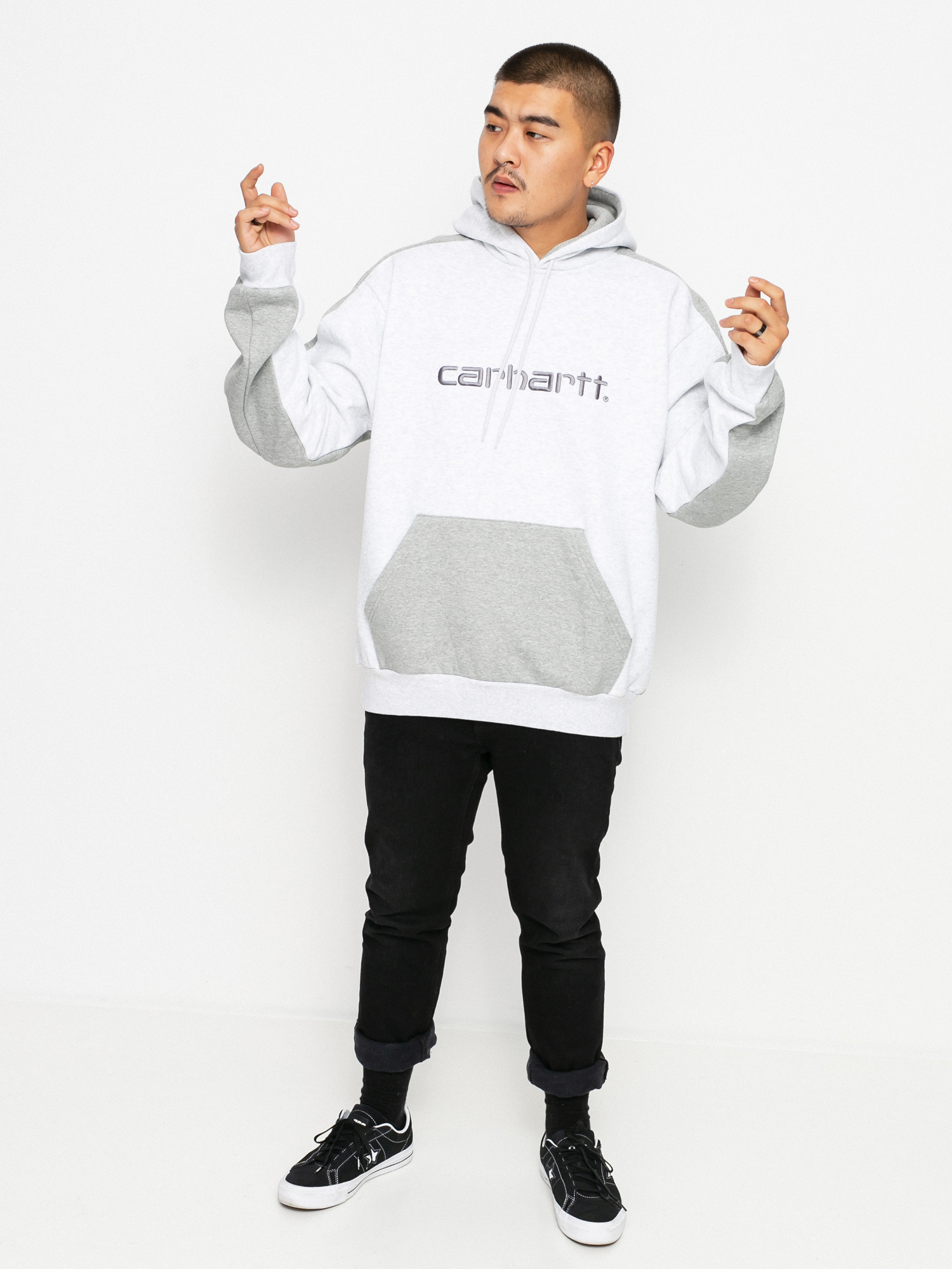 Bluza z kapturem Carhartt WIP Tonare HD (ash heather/grey heather/shiver)