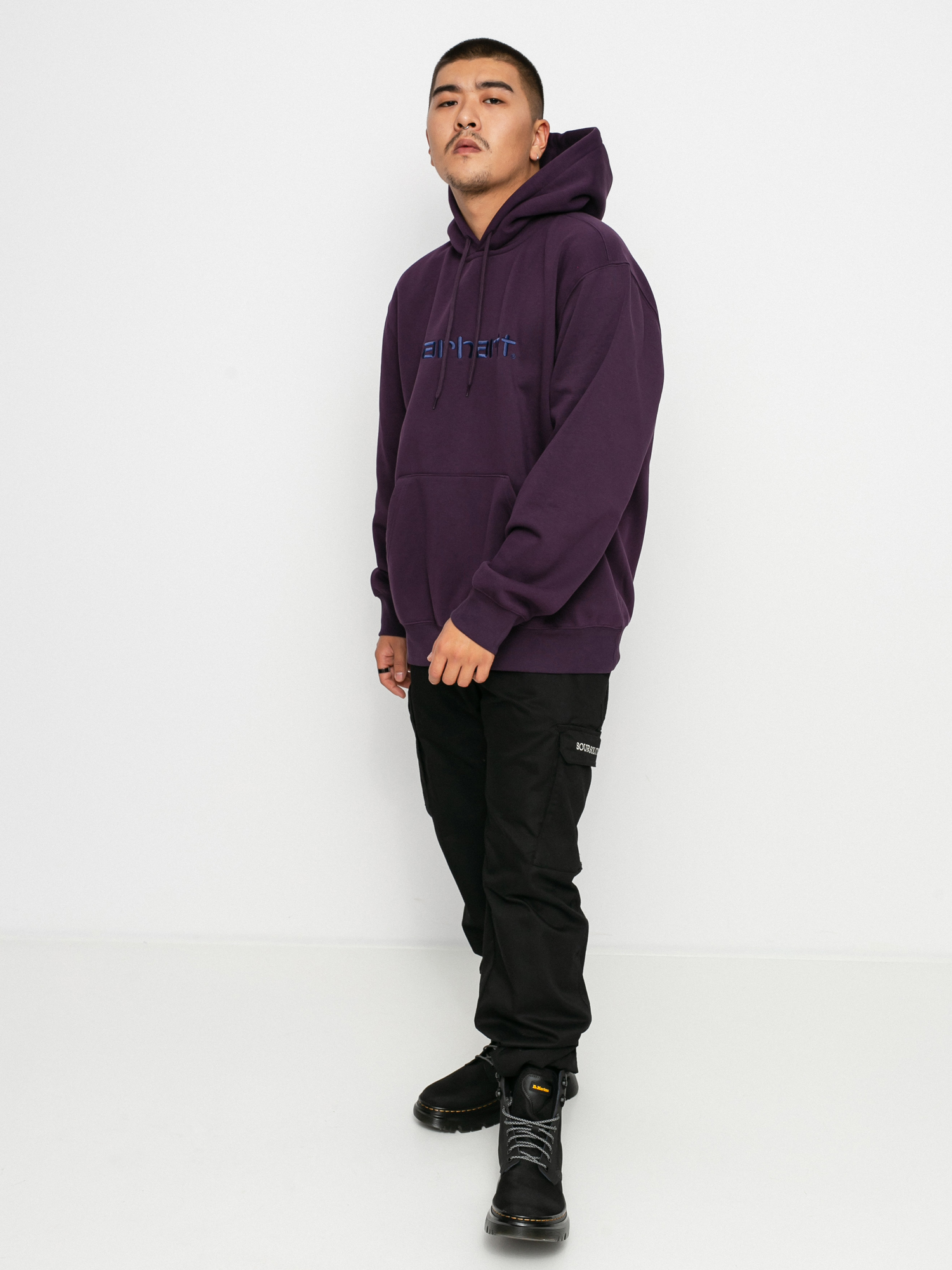 Bluza z kapturem Carhartt WIP Carhartt HD (dark iris/cold viola)