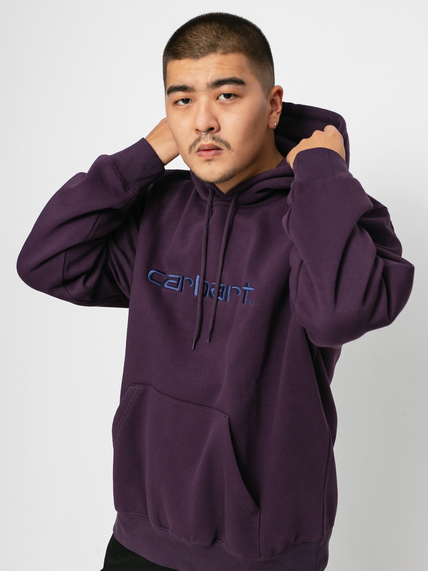 Bluza z kapturem Carhartt WIP Carhartt HD (dark iris/cold viola)