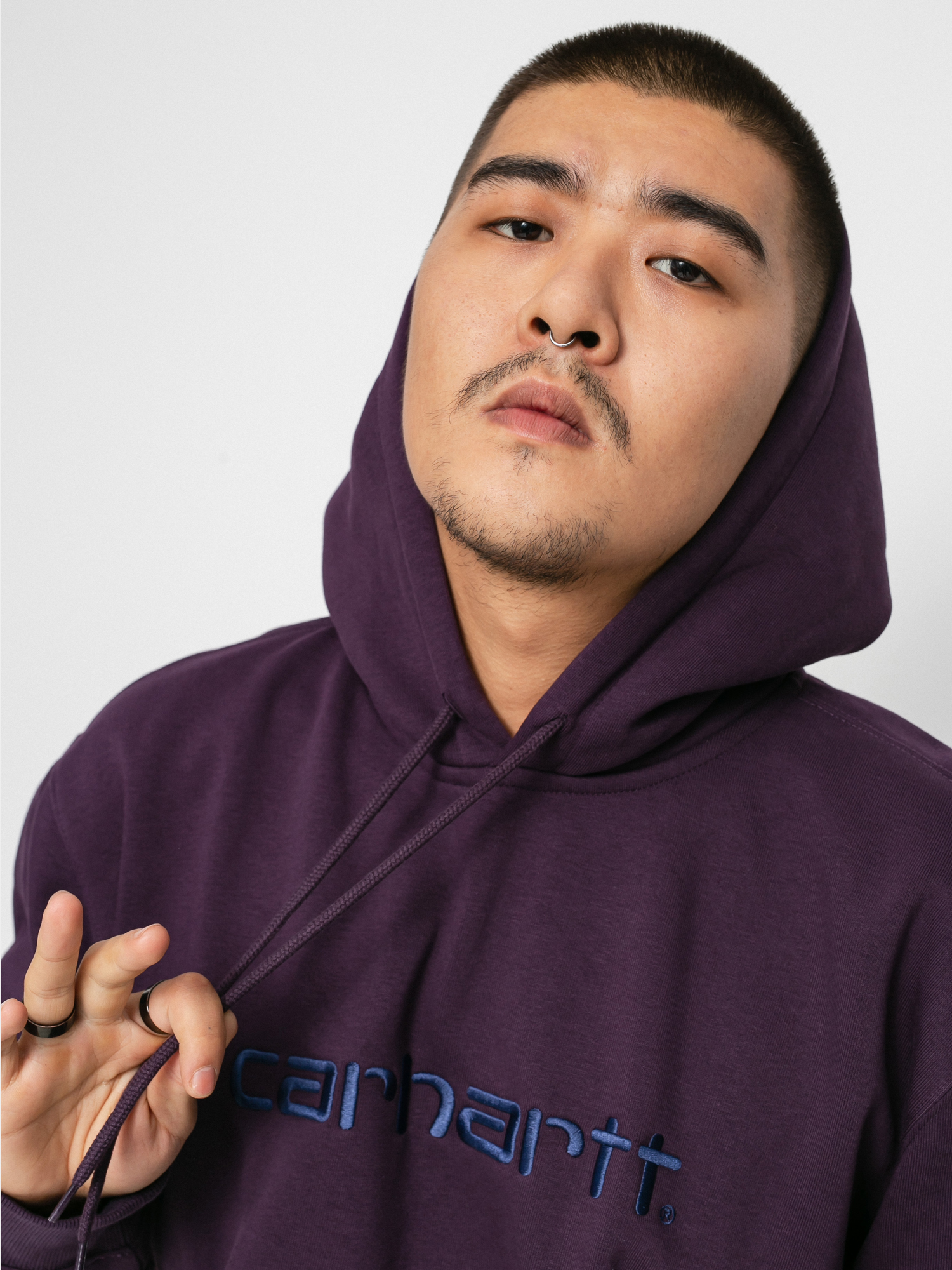 Bluza z kapturem Carhartt WIP Carhartt HD (dark iris/cold viola)