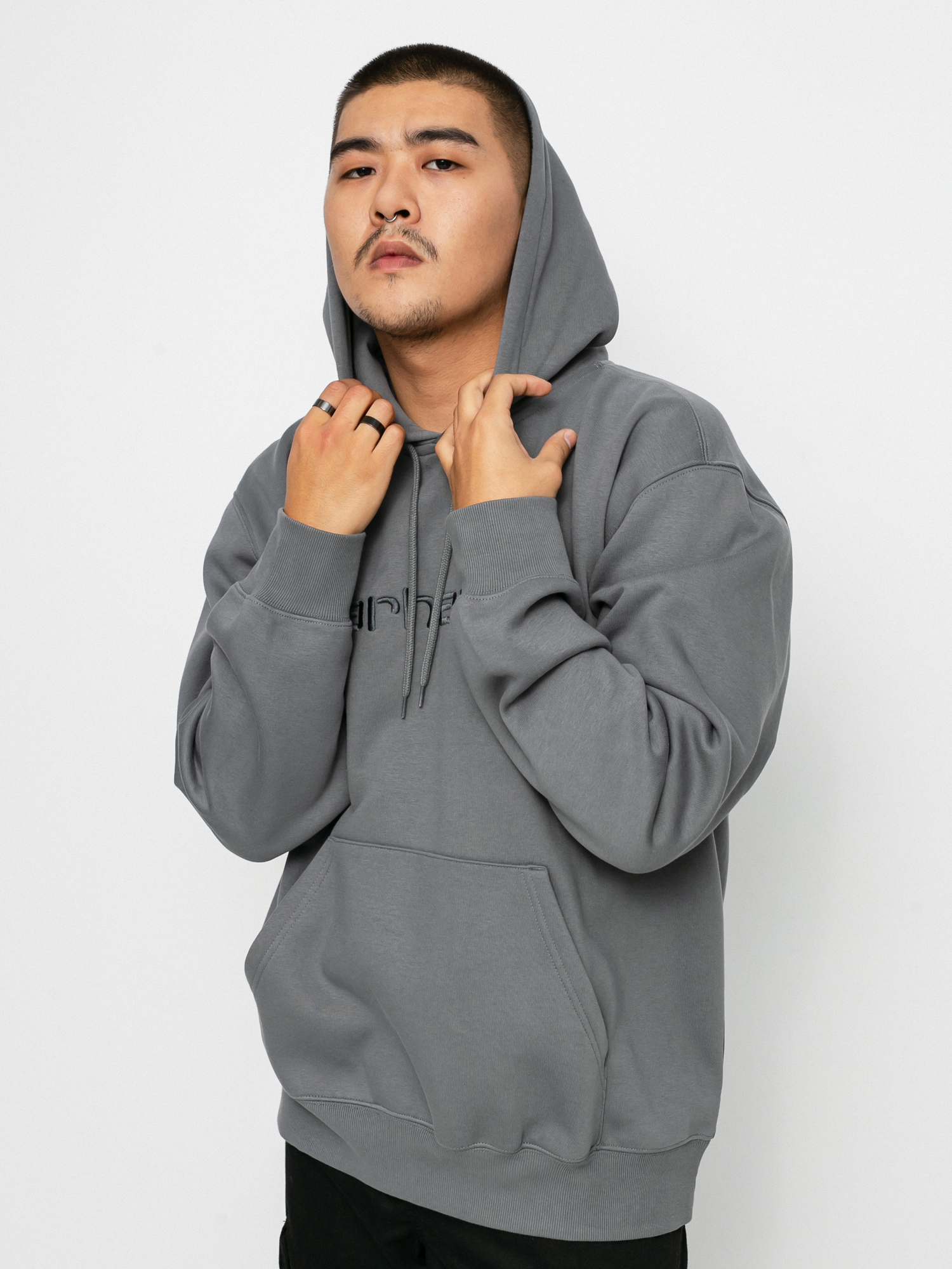Bluza z kapturem Carhartt WIP Carhartt HD (shiver/blacksmith)