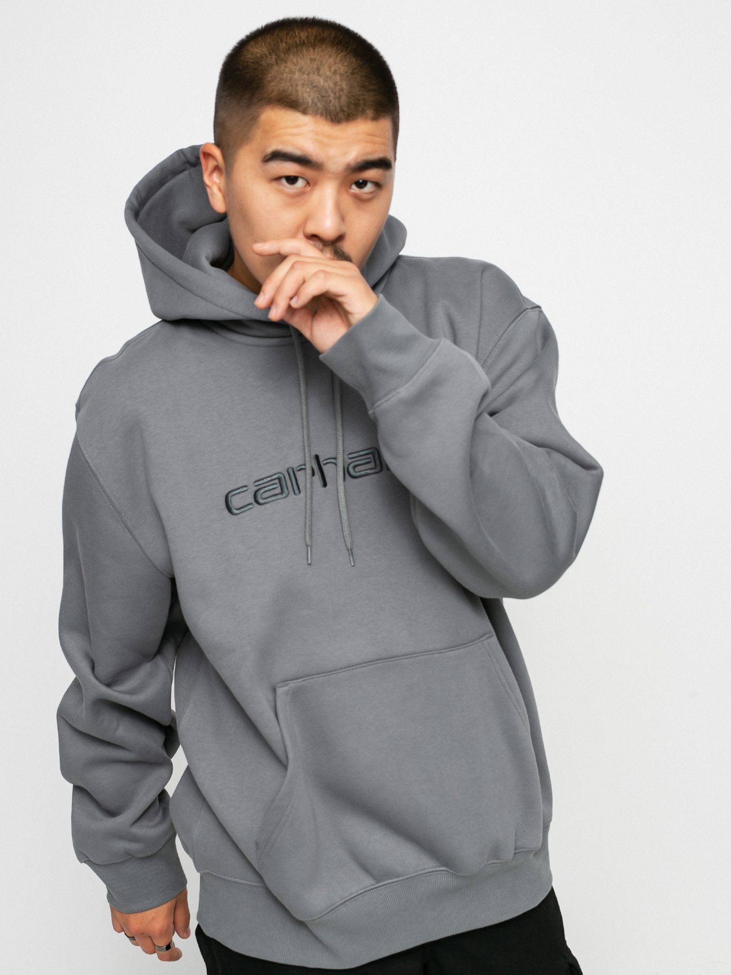 Bluza z kapturem Carhartt WIP Carhartt HD (shiver/blacksmith)