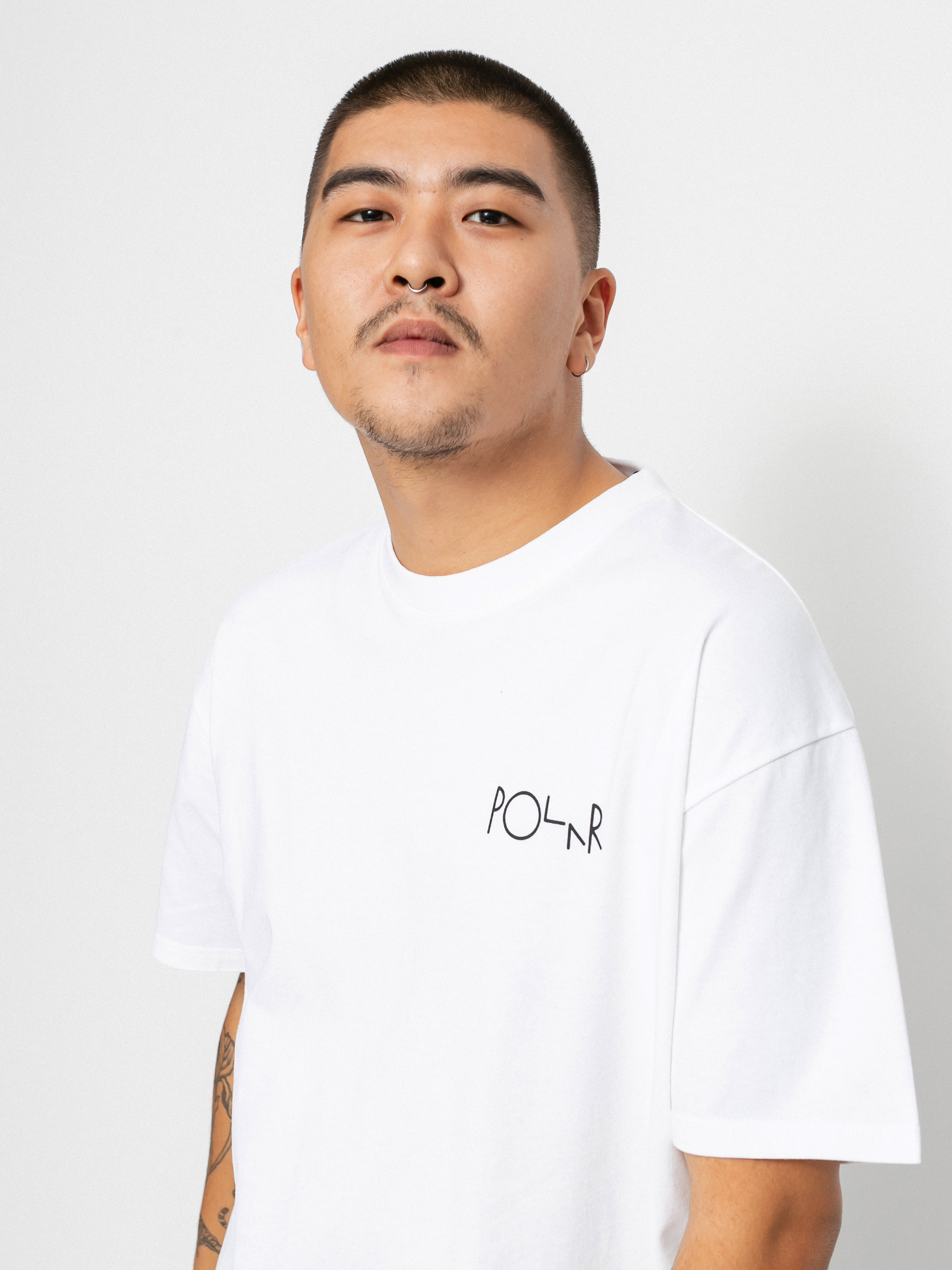 T-shirt Polar Skate Facescape Fill Logo (white)