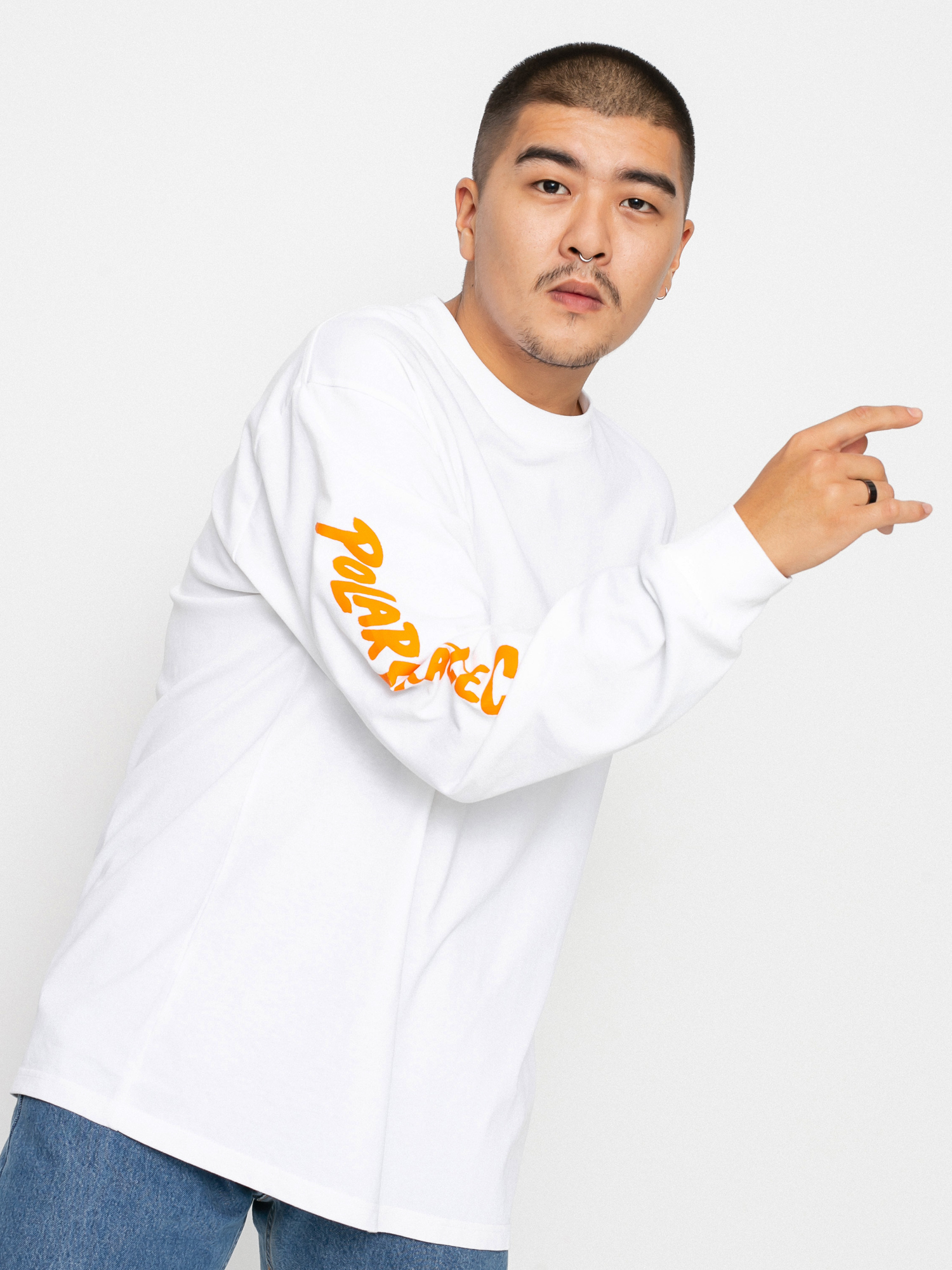 Longsleeve Polar Skate Facescape (white)
