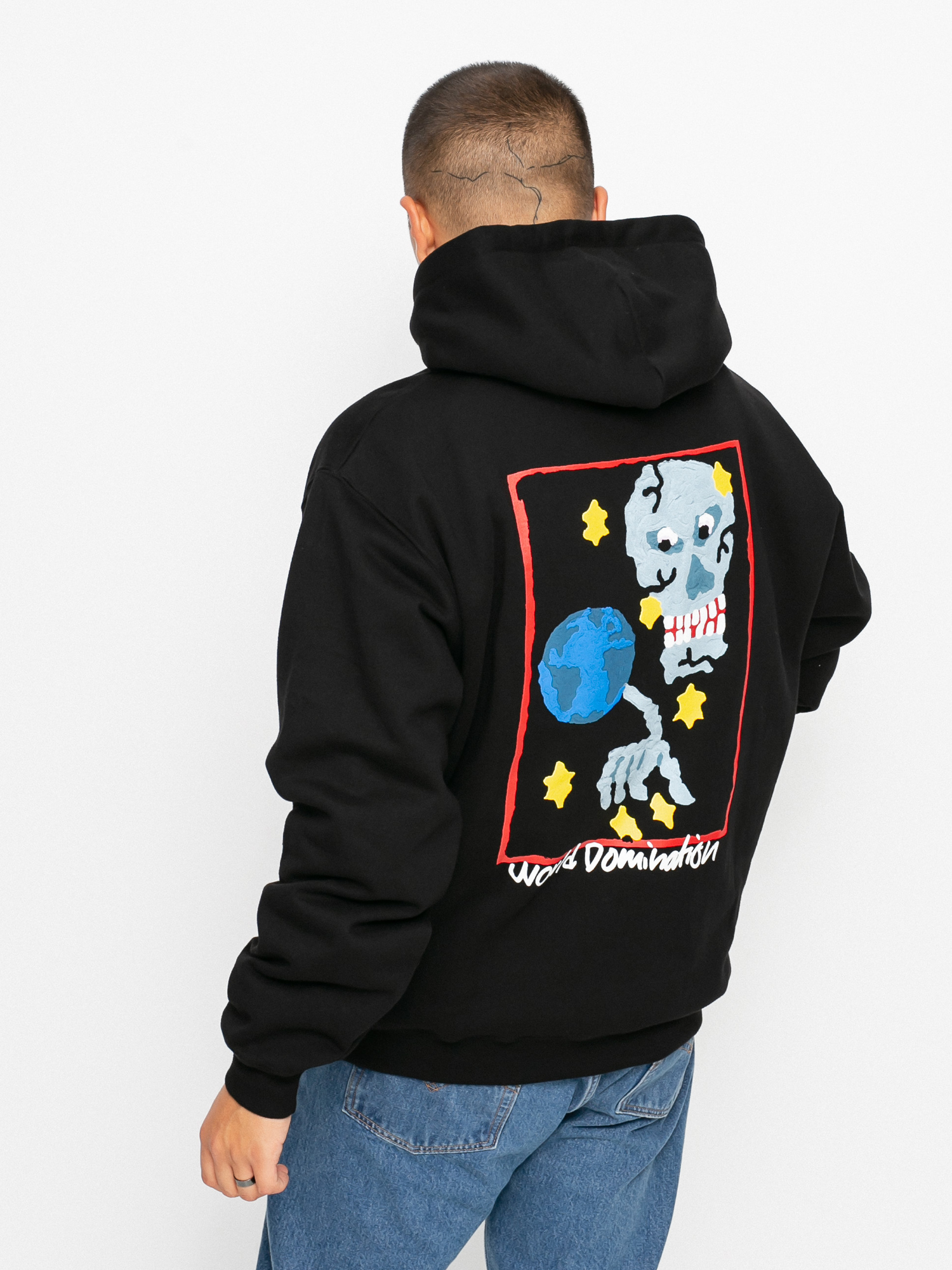 Bluza z kapturem Polar Skate World Domination HD (black)