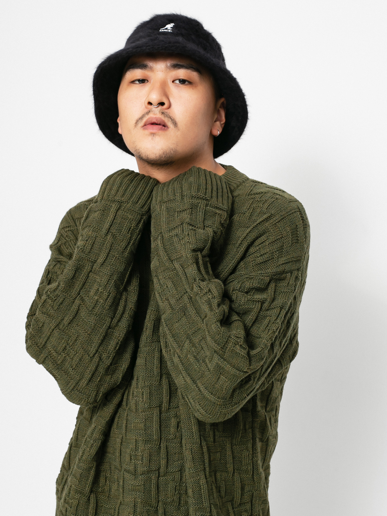 Sweter Polar Skate Square (army green)
