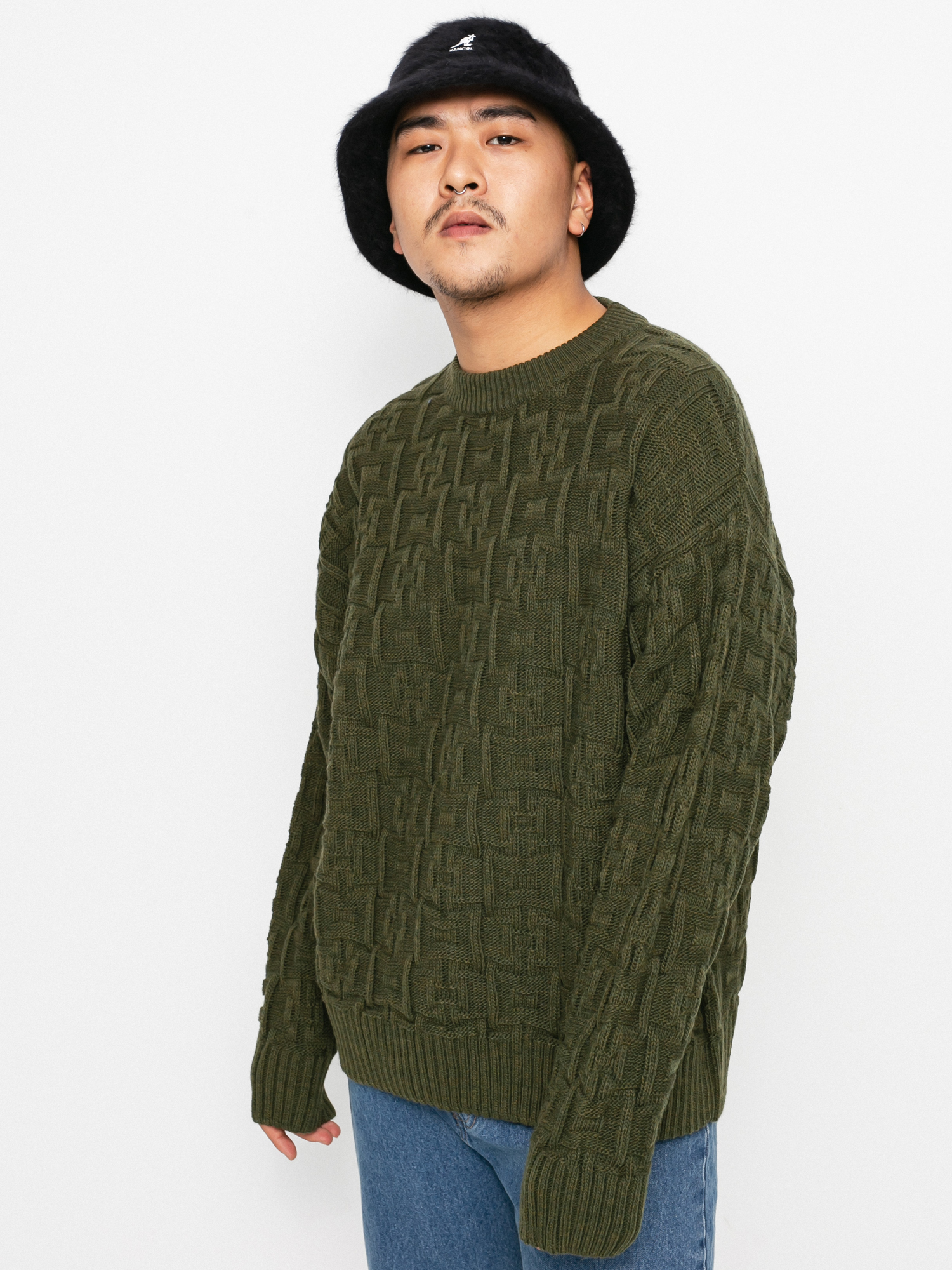 Sweter Polar Skate Square (army green)