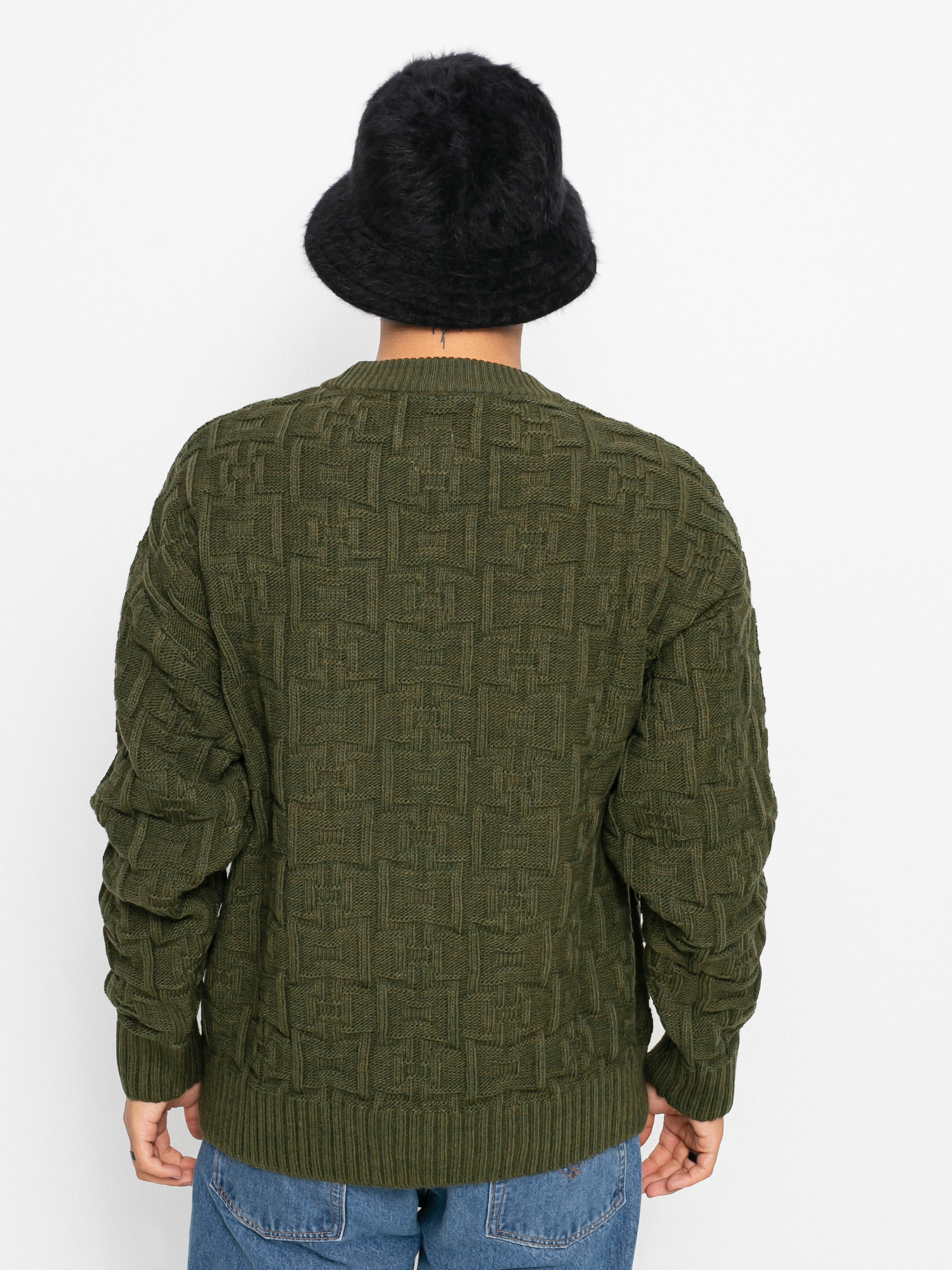 Sweter Polar Skate Square (army green)